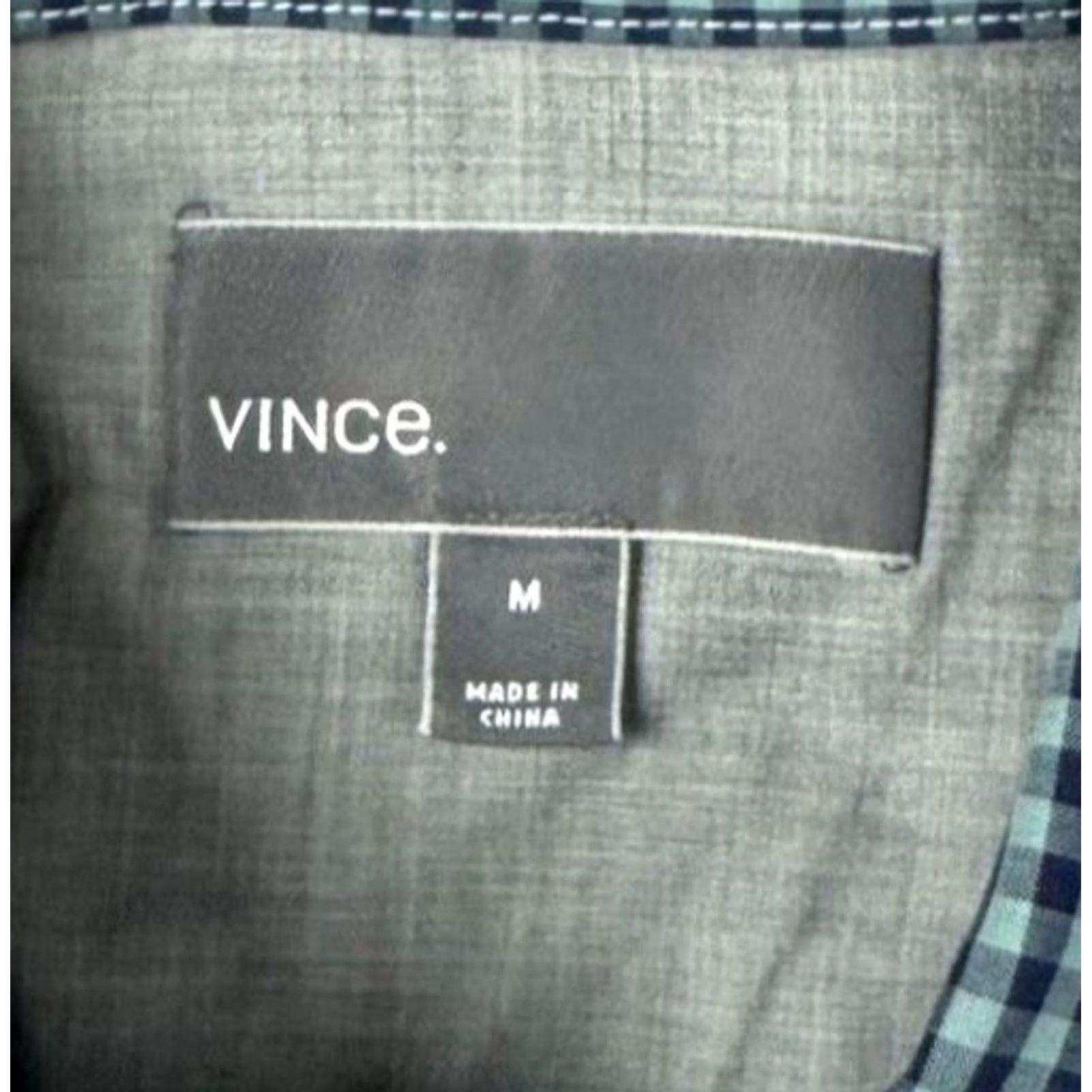 Vince Vince Men’s Cotton Button Shirt Blue/Black Checked Medum Shirt Regular M Blue Check Short Sleeve Collared Button-Up Mens Size US M / EU 48-50 / 2 - 3 Thumbnail