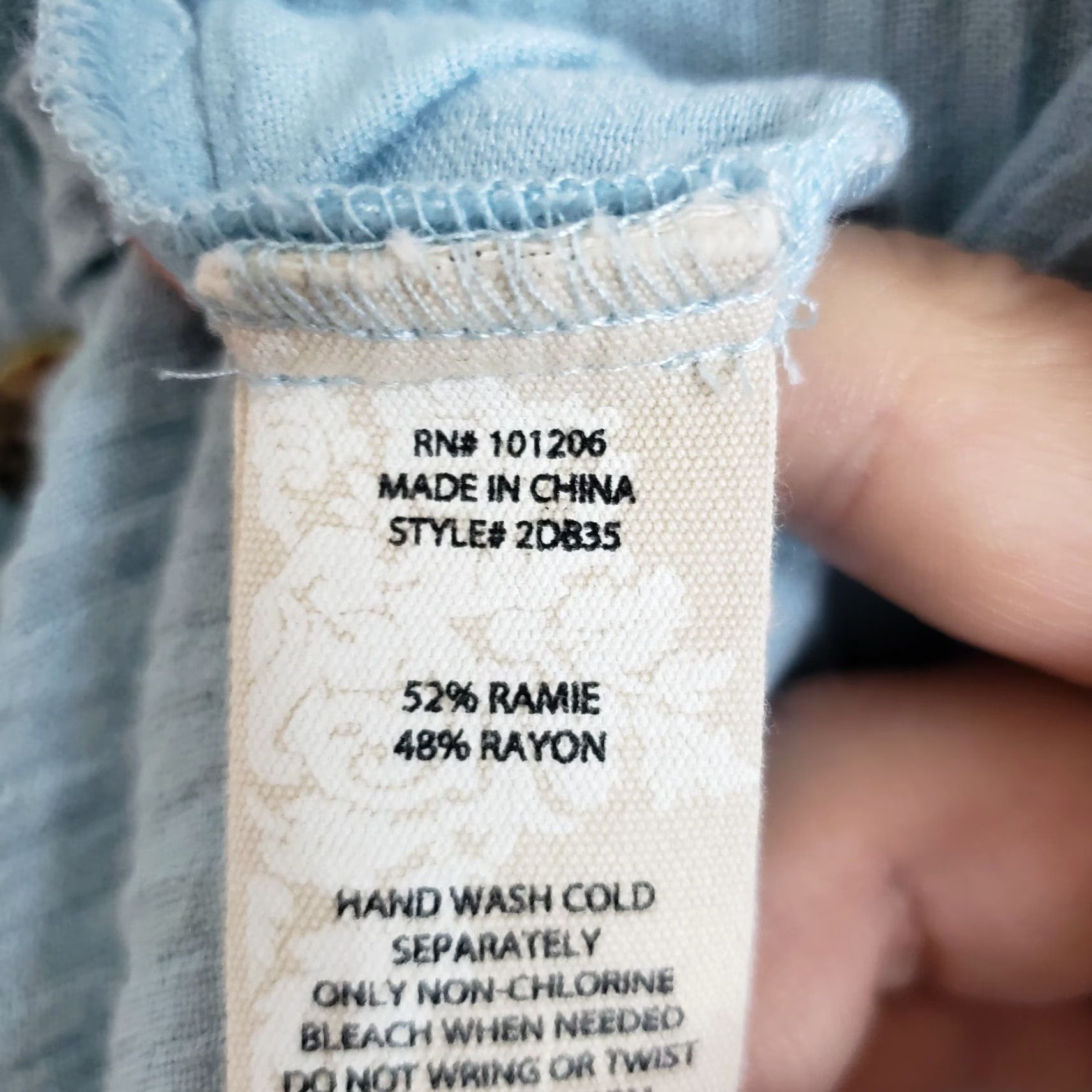 Soft Surroundings Soft Surroundings Womens Button-Up Top Sz M Blue Ramie Talia Shirt Adult Womens Size M / US 6-8 / IT 42-44 - 5 Thumbnail