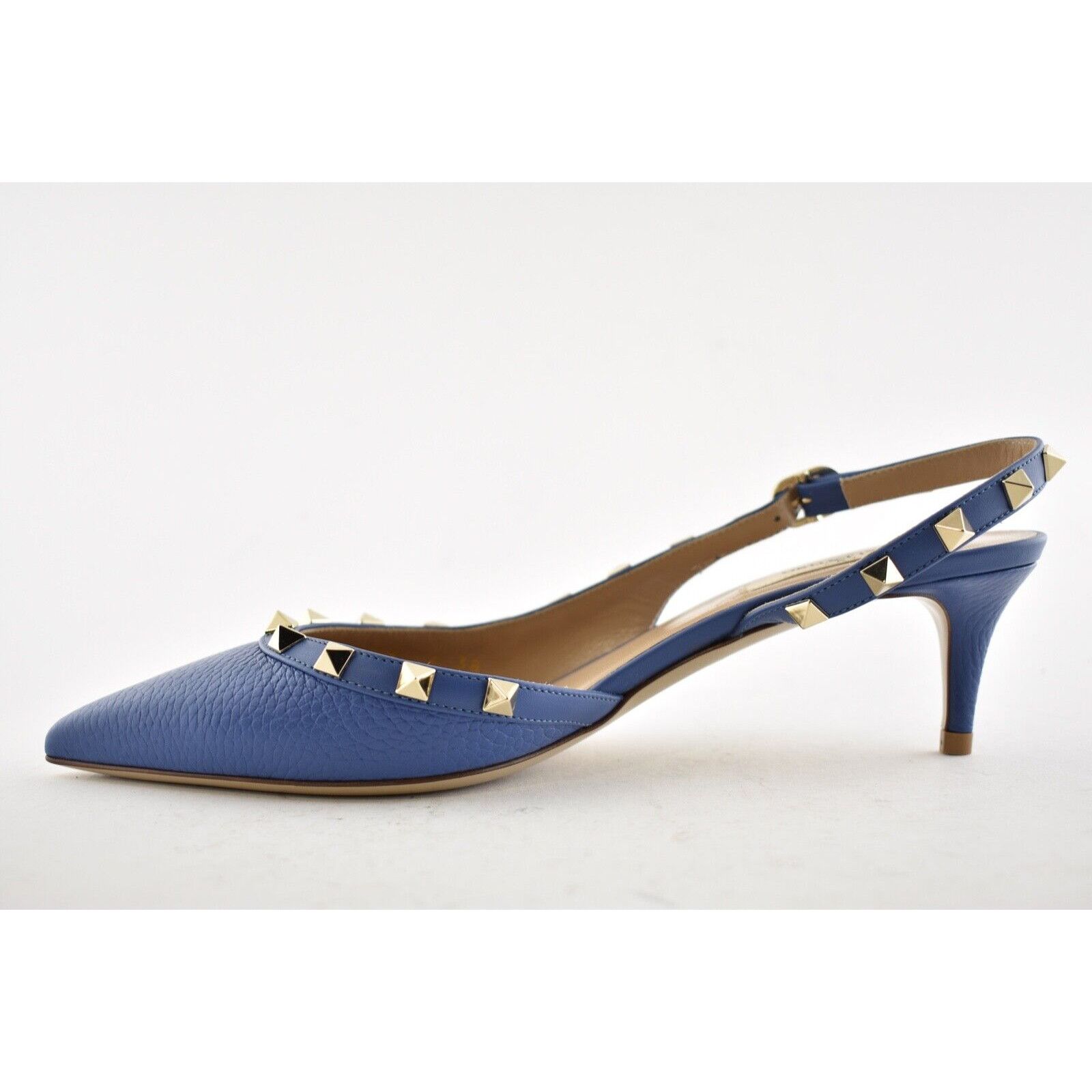 Valentino Rockstud 50 Stud Slingback Strap Sandal Kitten Heel Pump 38 Size US 8 / IT 38 - 8 Thumbnail