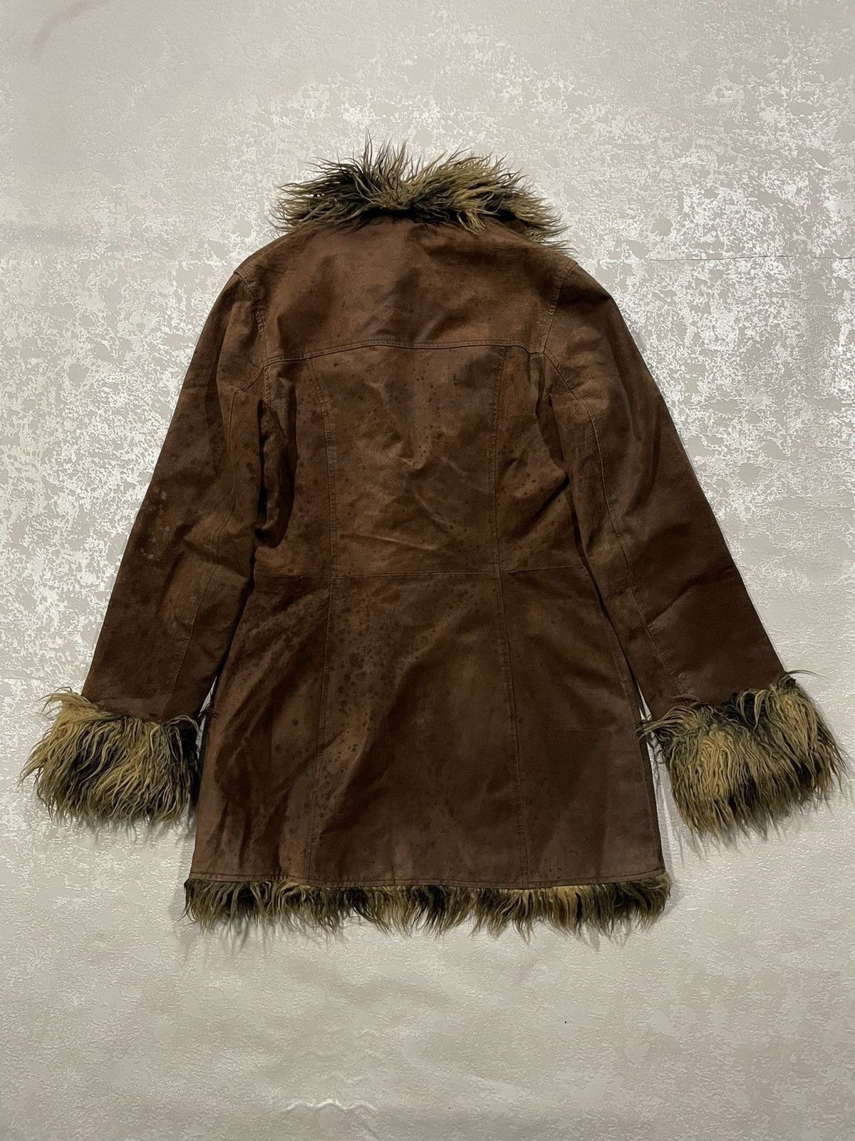 Japanese Brand Y2K If Six Was Nine LGB Style Leather Fur Brown Jacket Coat Size M / US 6-8 / IT 42-44 - 4 Thumbnail