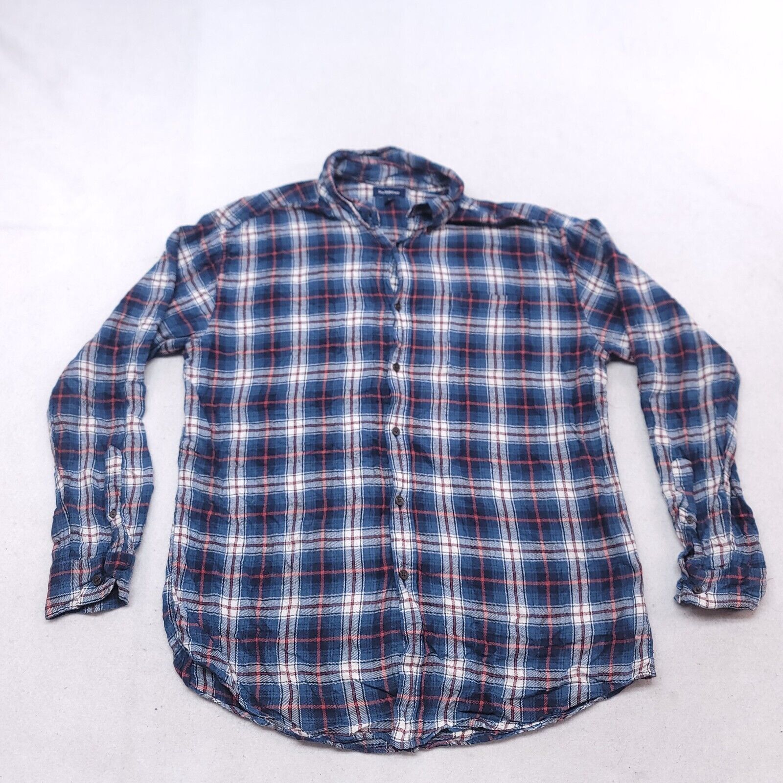 Croft & Barrow Croft & Barrow Tartan Flannel Shirt Mens Size L Maroon Blue Size US L / EU 52-54 / 3 - 2 Thumbnail