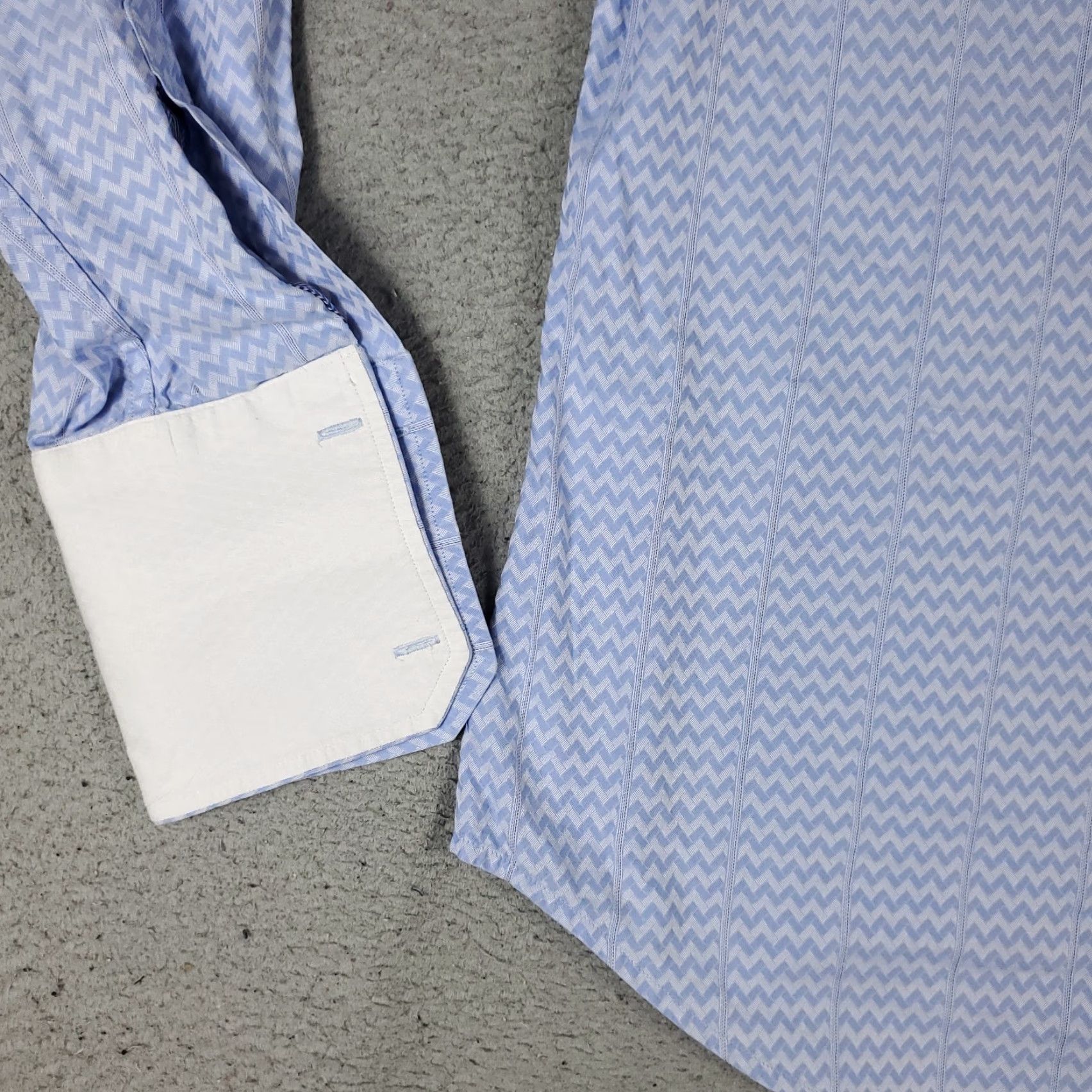 Robert Graham Robert Graham Shirt Mens XL Blue Button-Up Long Sleeve French Cuff Size US XL / EU 56 / 4 - 3 Thumbnail