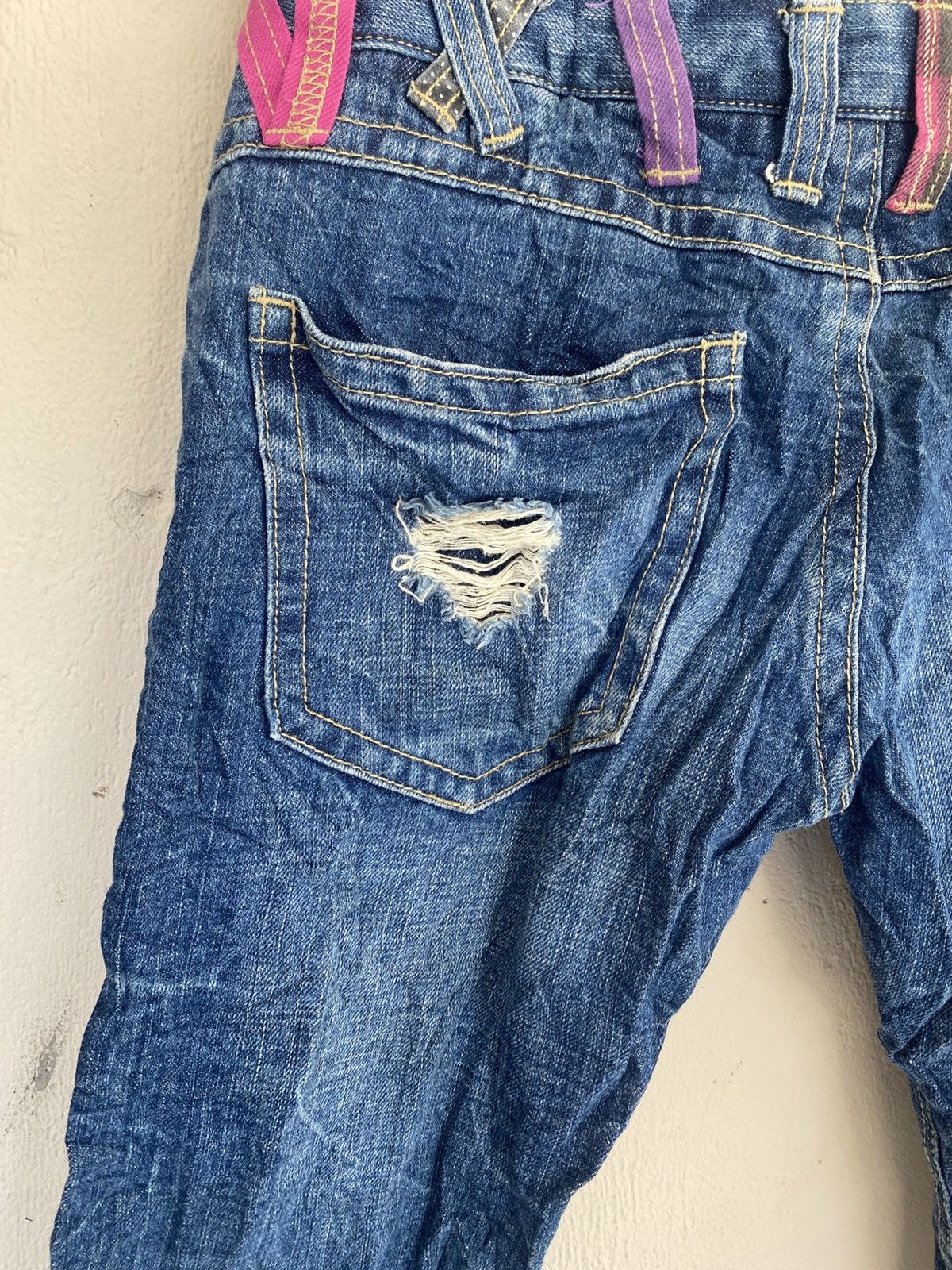 Hysteric Glamour COLZA Double Waist Whiskers Jeans Size 29" - 7 Thumbnail