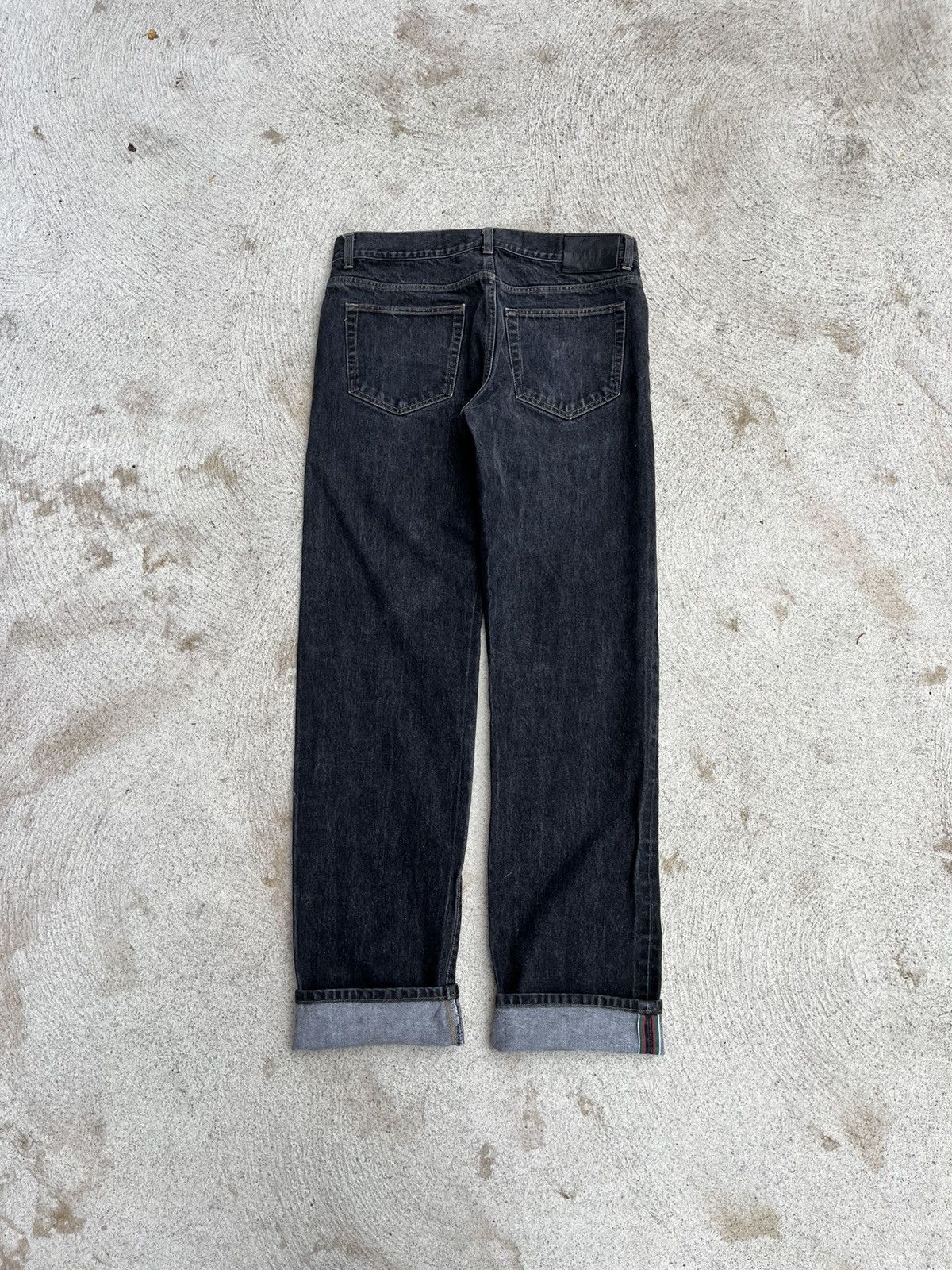 Gucci Selvedge Denim Black Leather tab Size US 34 / EU 50 - 1 Thumbnail