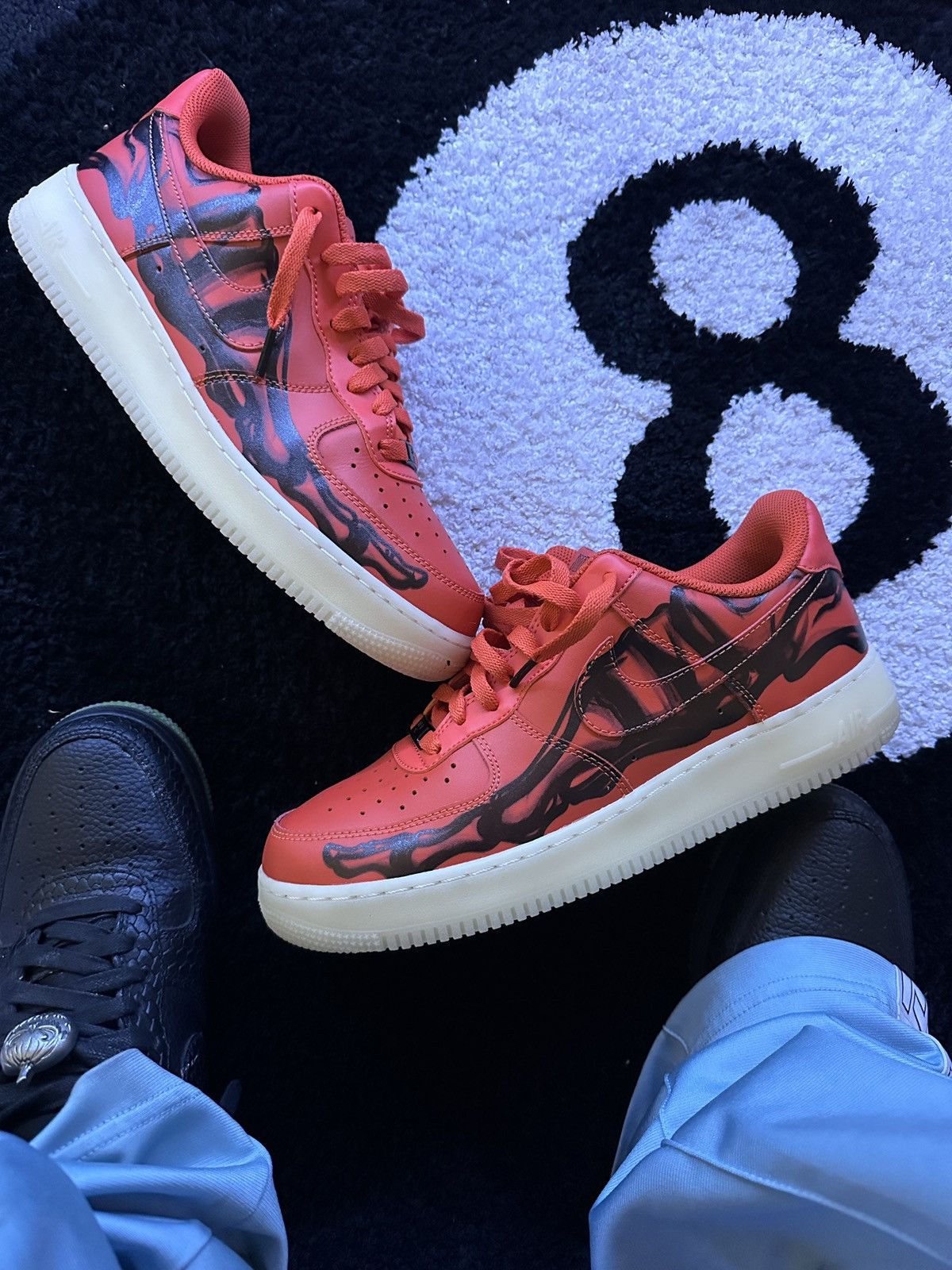 Nike AF1 Orange Skeleton
