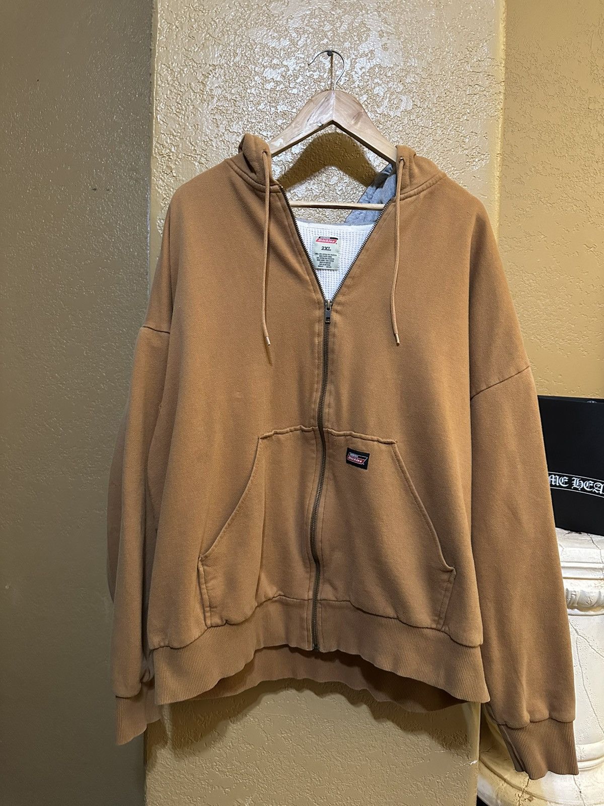 Vintage 2000s Dickies Thermal Lined Waffle Knit Full Zip Hoodie Size US XXL / EU 58 / 5 - 2 Thumbnail