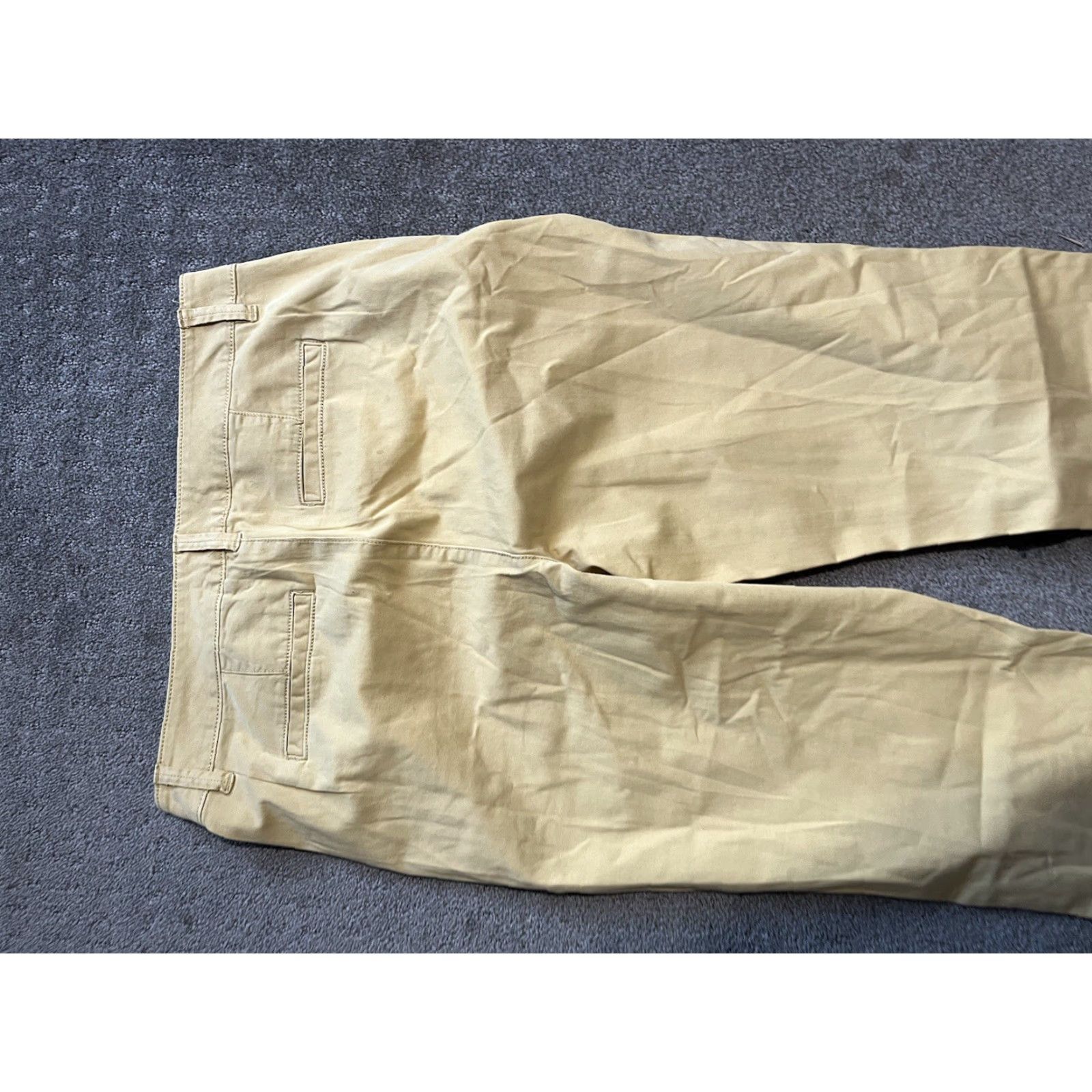 Vintage Style&co. Women's Pant Size 6 Yellow Mid Rise Ankle Pant Cotton Blend Comfort Womens Size 28" / US 6 / IT 42 - 4 Thumbnail
