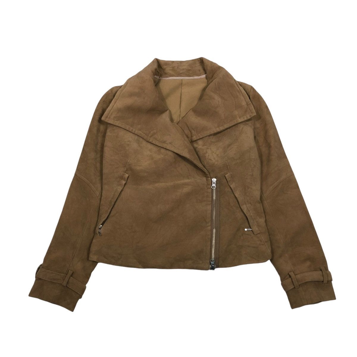 Hysteric Glamour 🔥VTG CROPPED BIKER JACKET MOLESKIN DOUBLE COLLAR MARGINAL Size US S / EU 44-46 / 1 - 1 Thumbnail