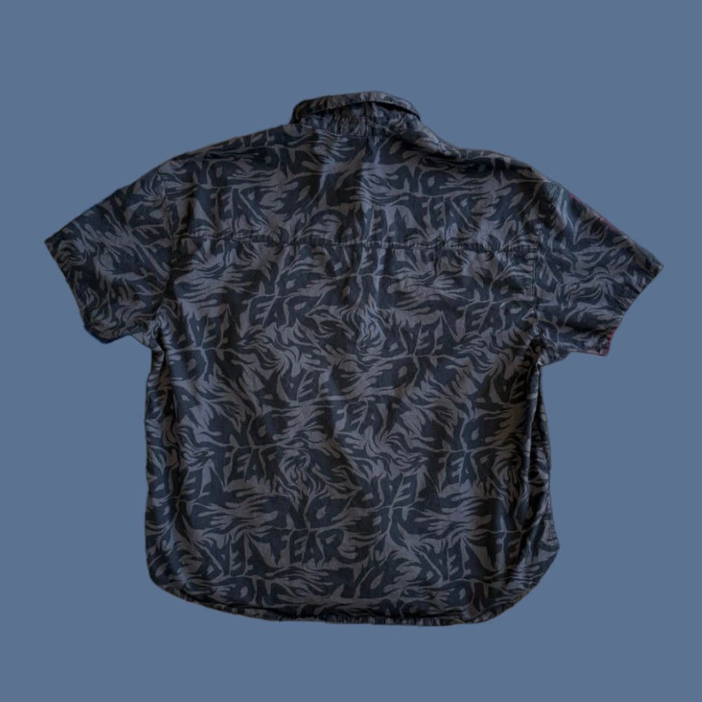 No Fear No Fear Button-Up Shirt Men’s Short Sleeve Large Graphic Print Black L Mens Travel Party/Cocktail Summer Spring Fall Vintage No Fear Size US L / EU 52-54 / 3 - 1 Thumbnail