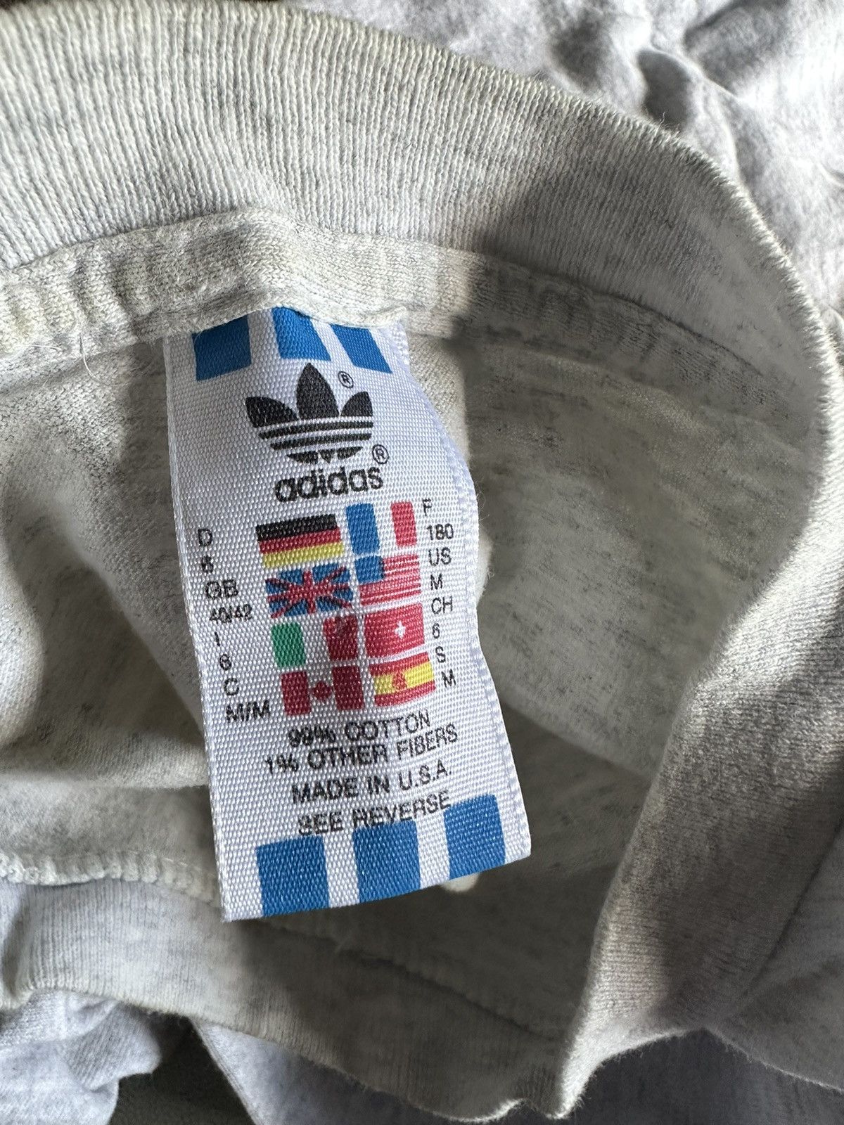 Vintage Vintage 90s Adidas mirror printed tshirt Size US L / EU 52-54 / 3 - 5 Thumbnail