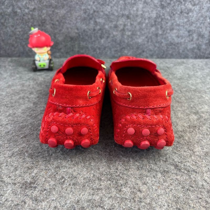 Louis Vuitton Louis Vuitton Red Suede Moccasin Loafers - Size US 7.5 / EU 40-41 - 3 Thumbnail