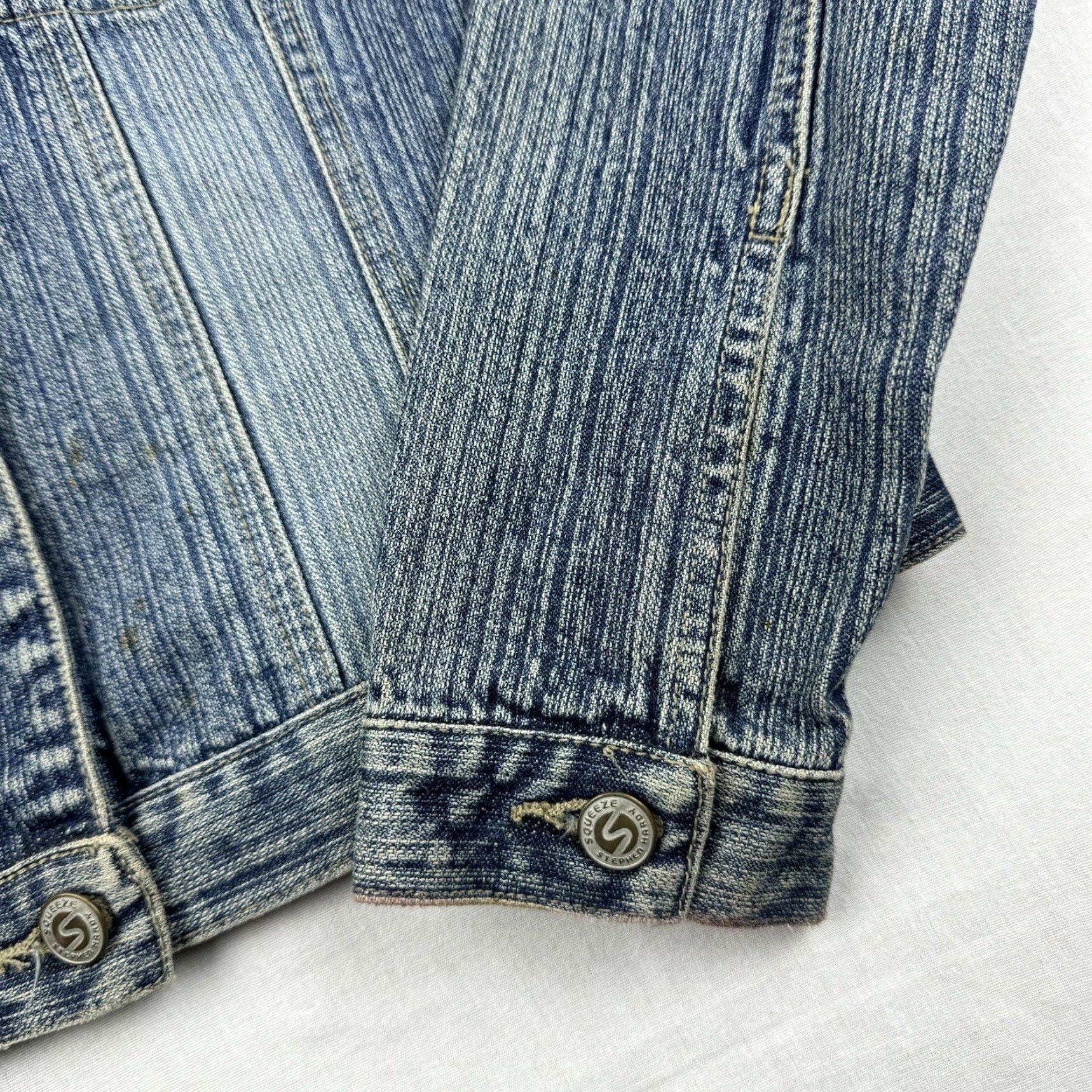Vintage VINTAGE Stephen Hardy Squeeze Denim Jacket Womens Medium Blue Y2K Grunge 2000s Size M / US 6-8 / IT 42-44 - 5 Thumbnail
