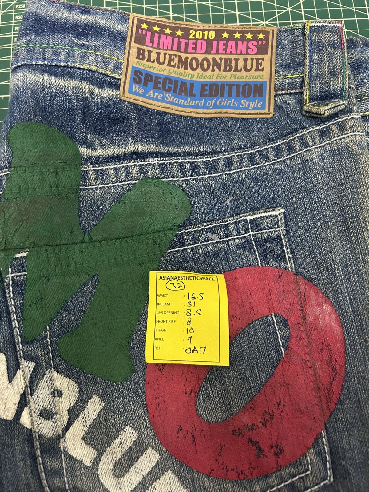 Japanese Brand Y2k Blue Moon Blue Jeans Art Jeans Size US 32 / EU 48 - 14 Thumbnail
