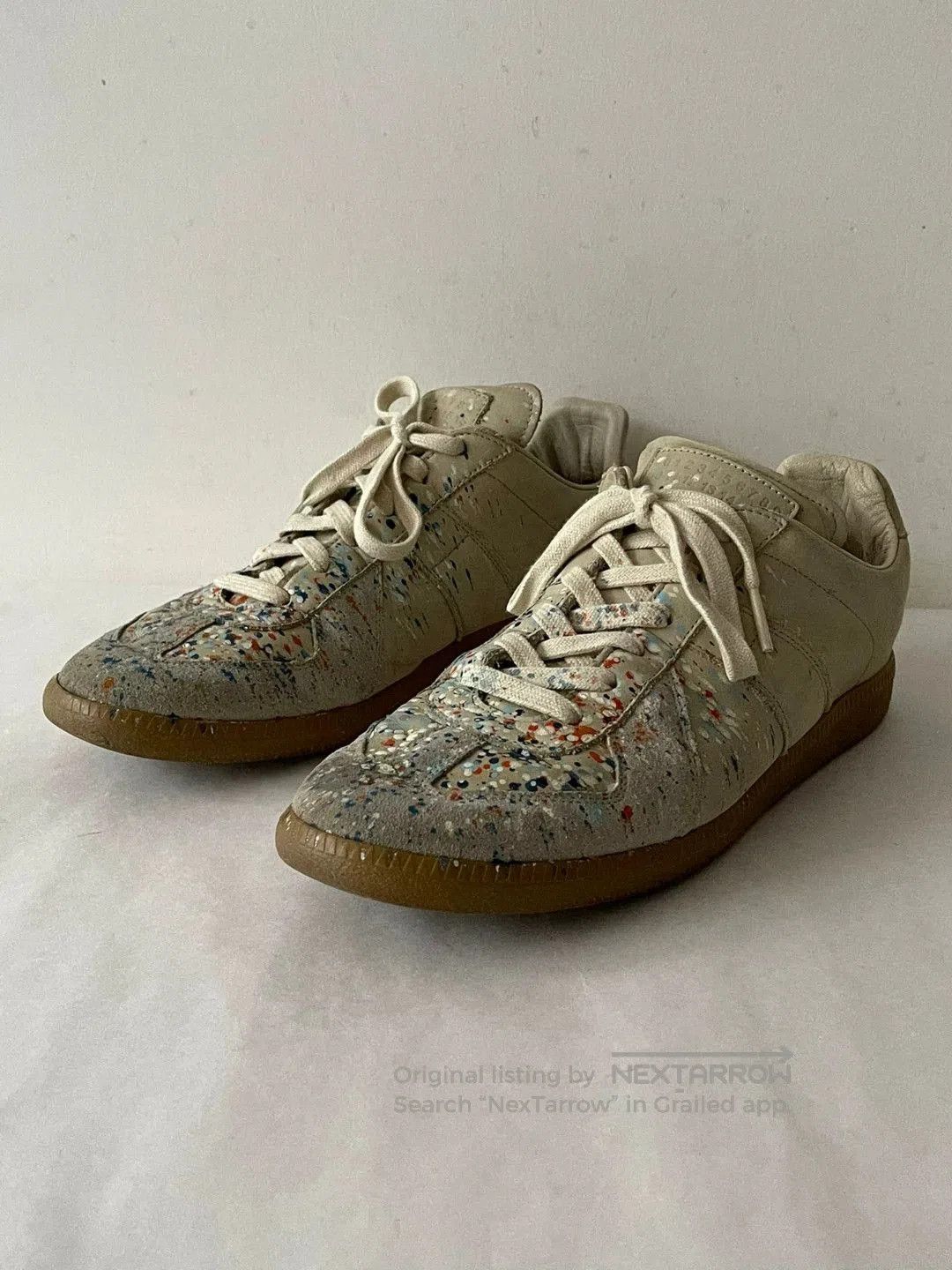 Maison Margiela Maison Margiela Ink Splash Leather Sneakers. Size US 8 / EU 41 - 2 Thumbnail