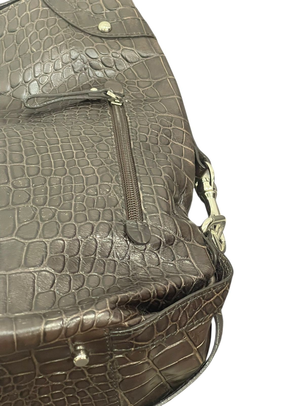 Genuine Leather Crocodile Embossed Palio Full Leather Shoulder Bag 2🟩1 Size ONE SIZE - 16 Thumbnail
