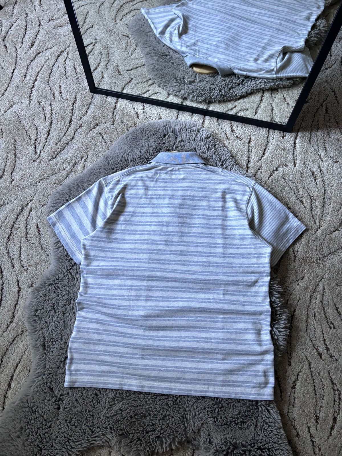 Engineered Garments × Japanese Brand × Uniqlo Engineered Garments x Uniqlo polo Cut & Sewn grey tee Size US S / EU 44-46 / 1 - 2 Thumbnail