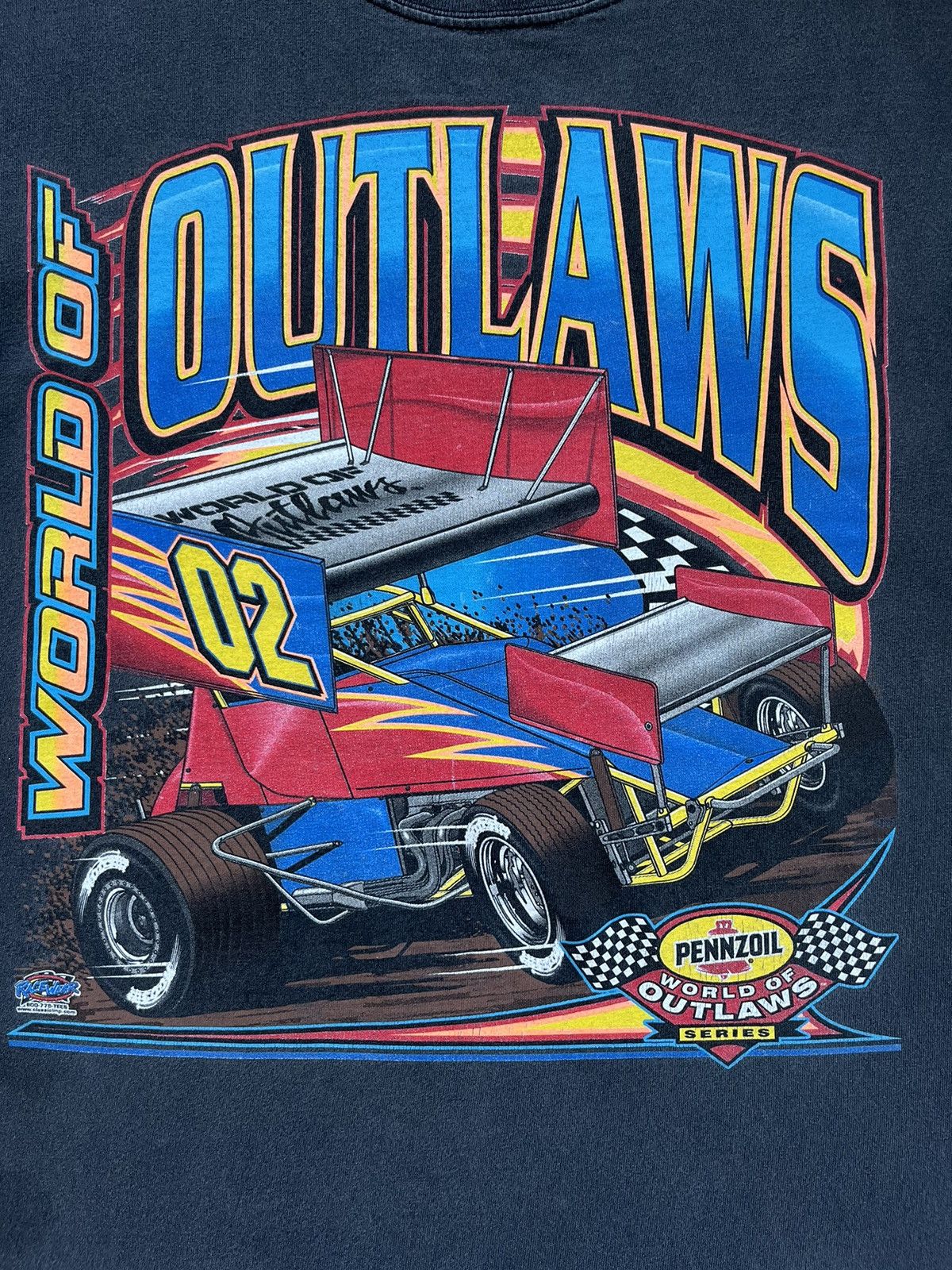 Vintage Vintage 00’s Pennzoil “World of Outlaws” T-Shirt Size US M / EU 48-50 / 2 - 3 Thumbnail