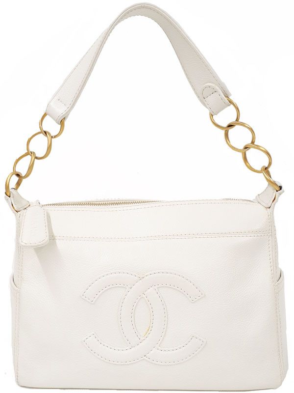 Chanel Coco Mark Semi-shoulder Bag white