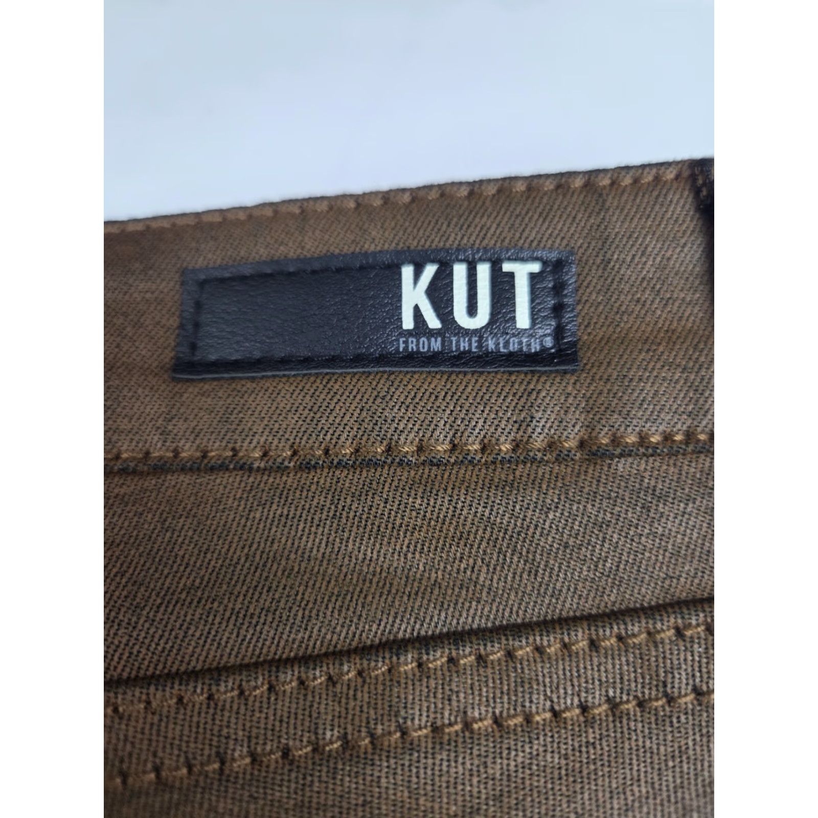 Vintage VINTAGE? No. Kut From The Kloth Women's Brown Jeans Pants No Hem 12 #8386 Size 34" / US 12 / IT 48 - 7 Thumbnail