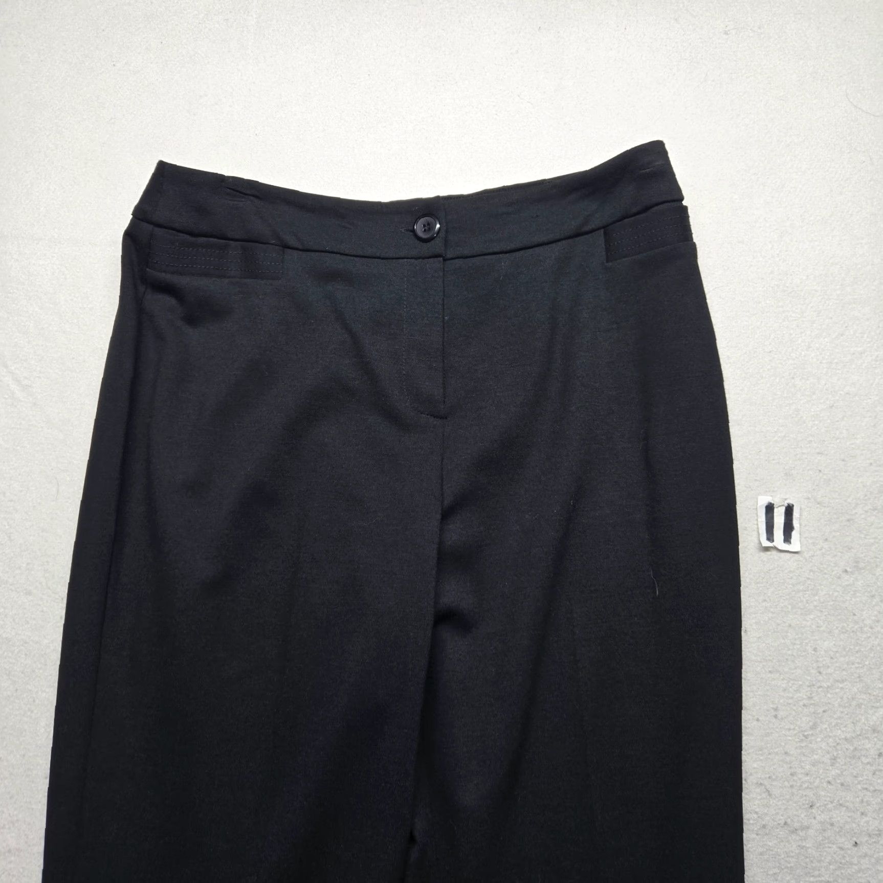 Vintage New York & Company Pants Black Elastic Waist Adult Women PL Petite Large Knit Flat Front Straight Inseam 29 in Dress Pants Size 36" / US 14 / IT 50 - 2 Thumbnail