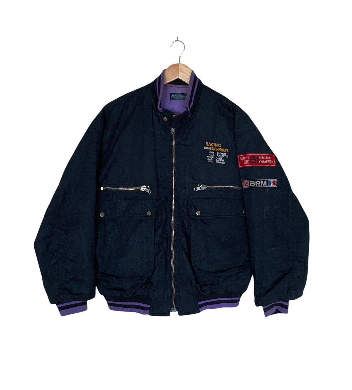 Vintage Vintage Racing Brand Take Aspa Bomber Jacket 1990s Size US M / EU 48-50 / 2 - 1 Thumbnail