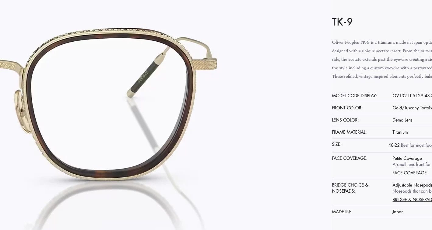 Oliver Peoples OLIVER PEOPLES TK-9 OPTICAL OV1321T Size ONE SIZE - 6 Thumbnail