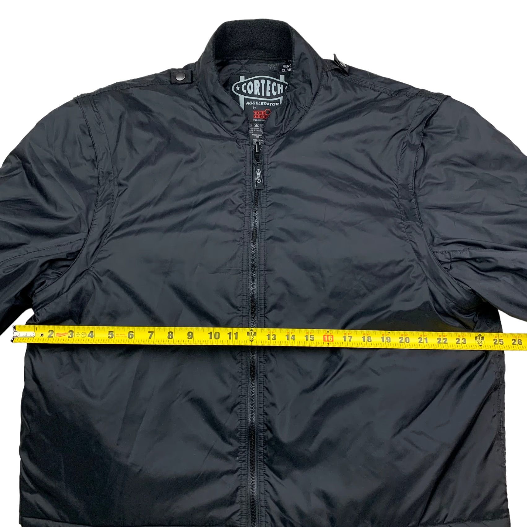 Ring Jacket Cortech Men’s Motorcycle Jacket Black XL Removable Sleeves Full Zip Insulated 100% Polyester Size US XL / EU 56 / 4 - 7 Thumbnail