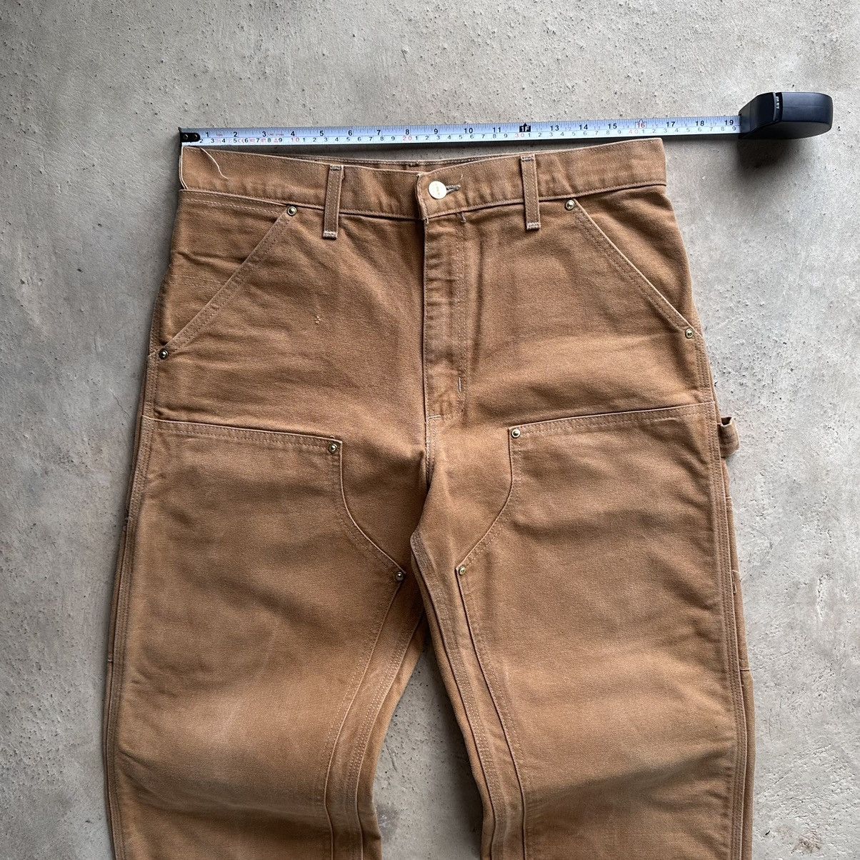 Carhartt (33x31.5) Crazy Faded 90s Carhartt Double Knee Brown/Tan Size US 33 - 4 Thumbnail