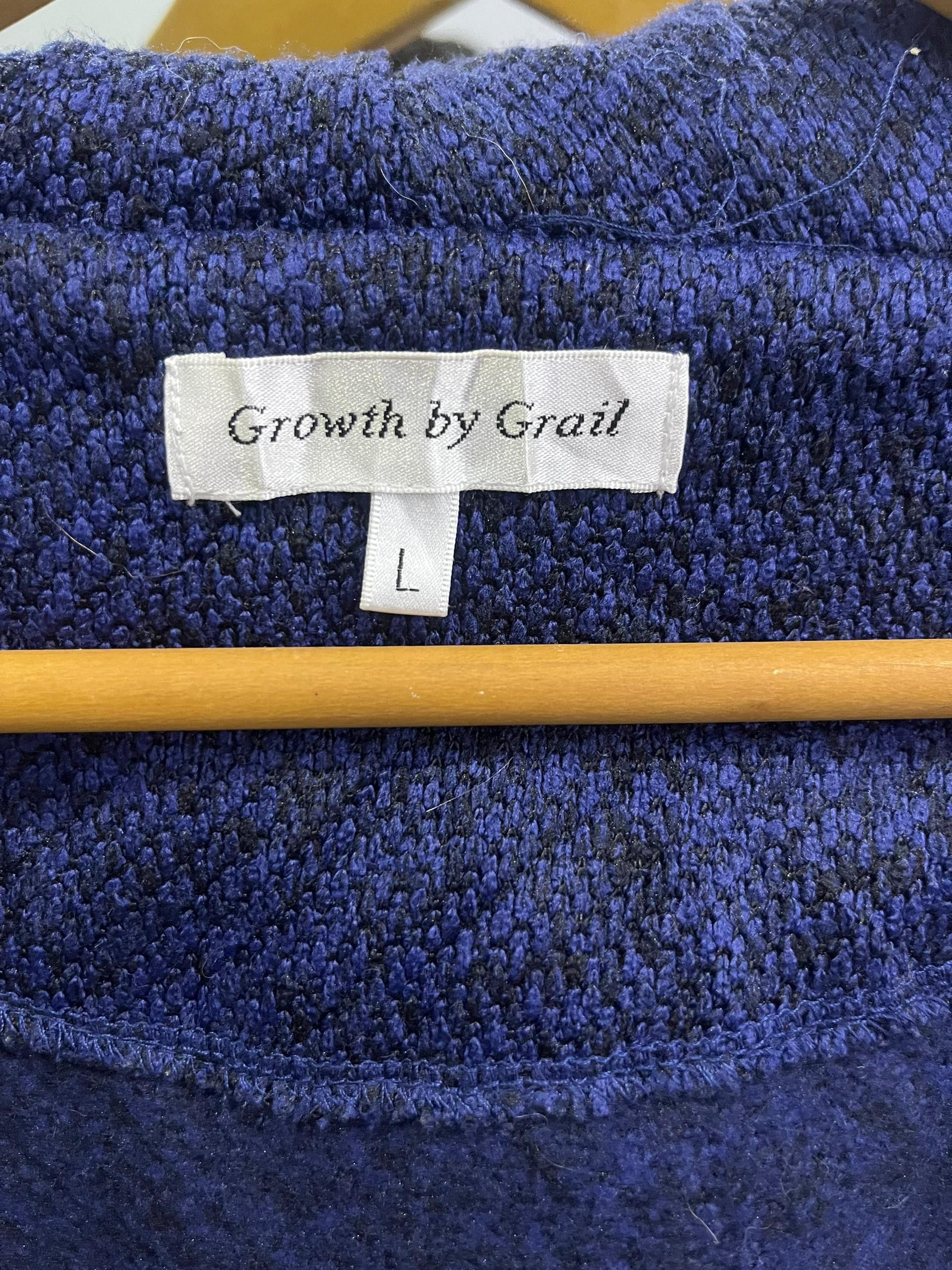 Japanese Brand Growth by Grail Textured Zip Hoodie Japan Size US M / EU 48-50 / 2 - 7 Thumbnail