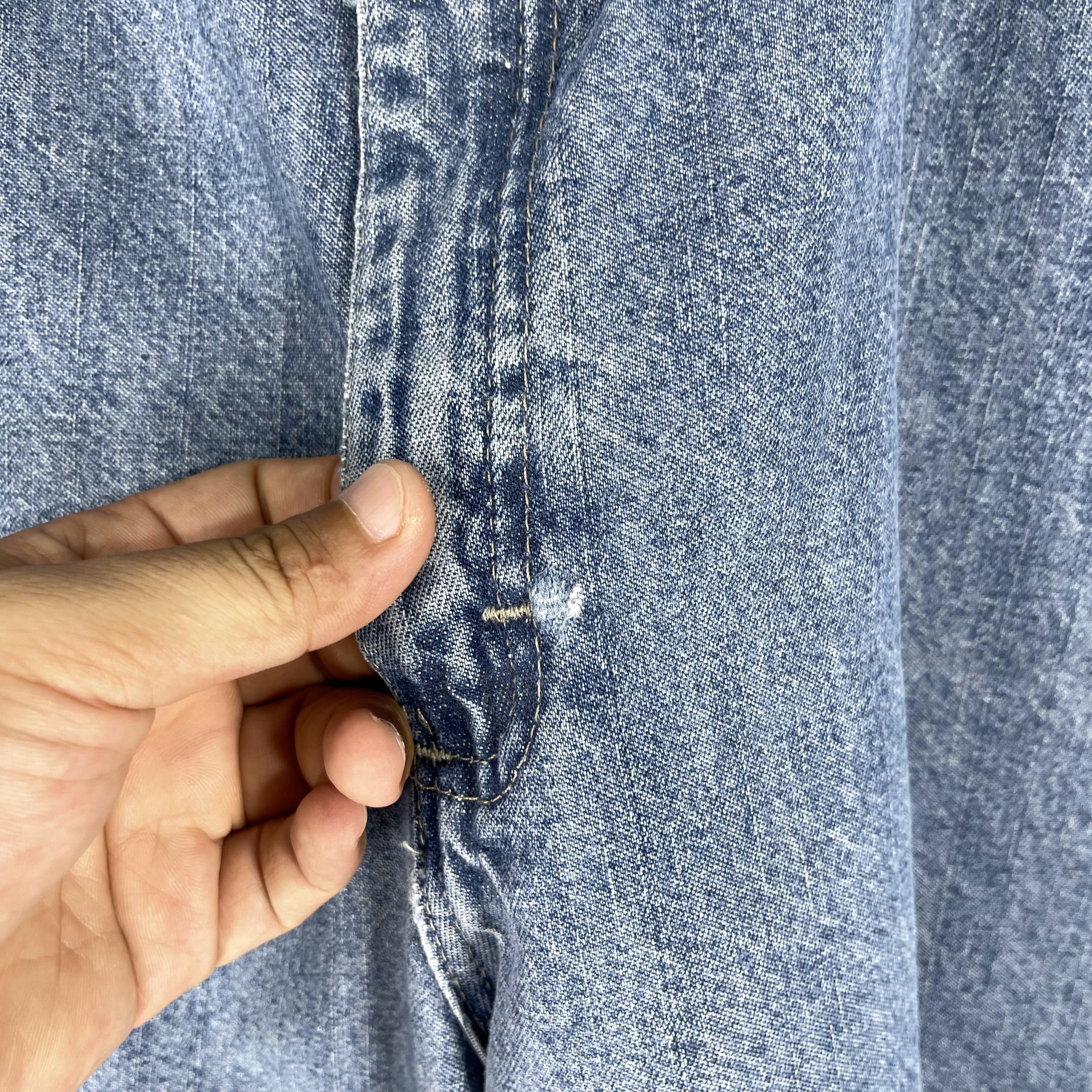 Vintage × Wrangler W43 Vintage Distressed Wrangler Carpenter Short Jeans Size US 43 - 3 Thumbnail