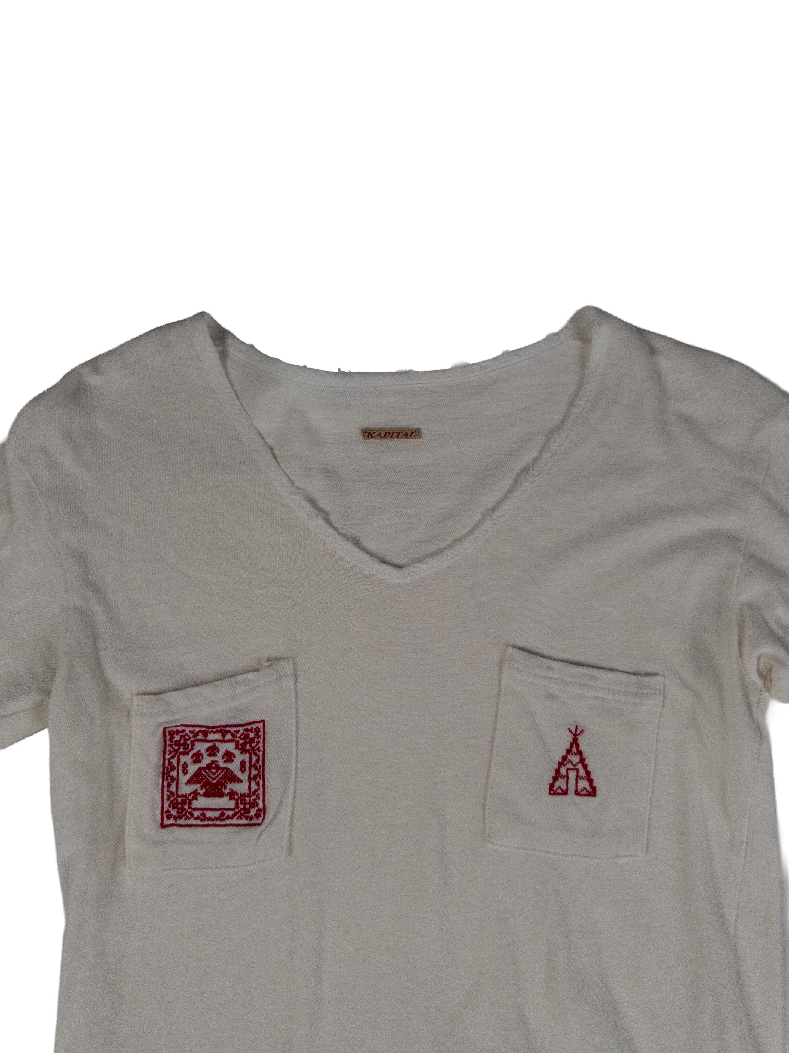 Kapital Rare Vintage Kapital White Embroidered Long Sleeve Tee Size US M / EU 48-50 / 2 - 4 Thumbnail