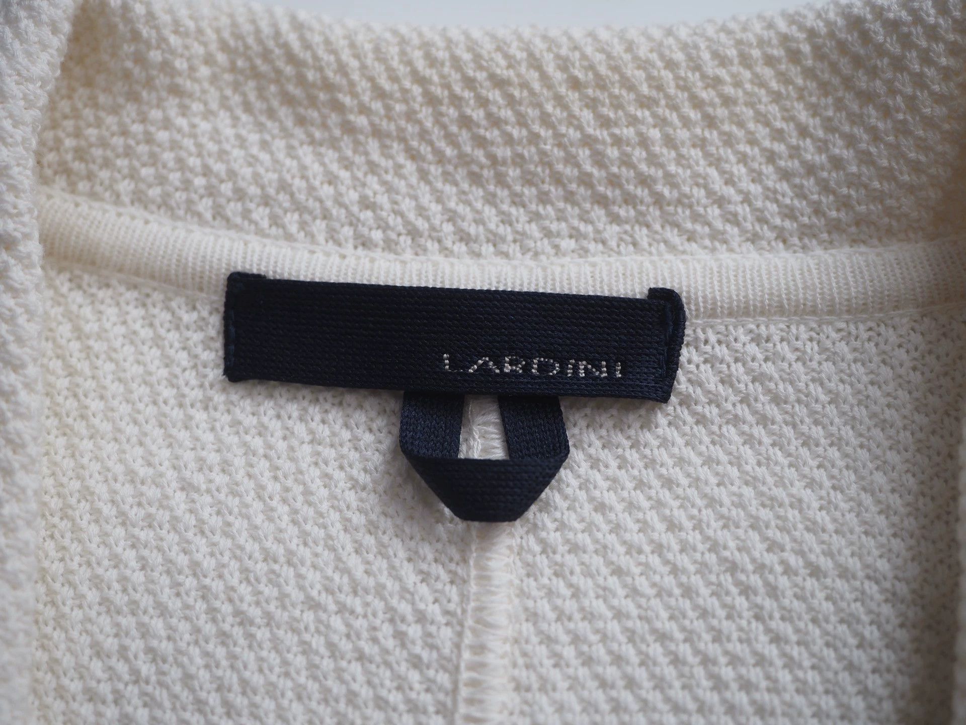 Lardini LARDINI Italian-made white chunky-knit handmade blazer Size 36R - 8 Thumbnail
