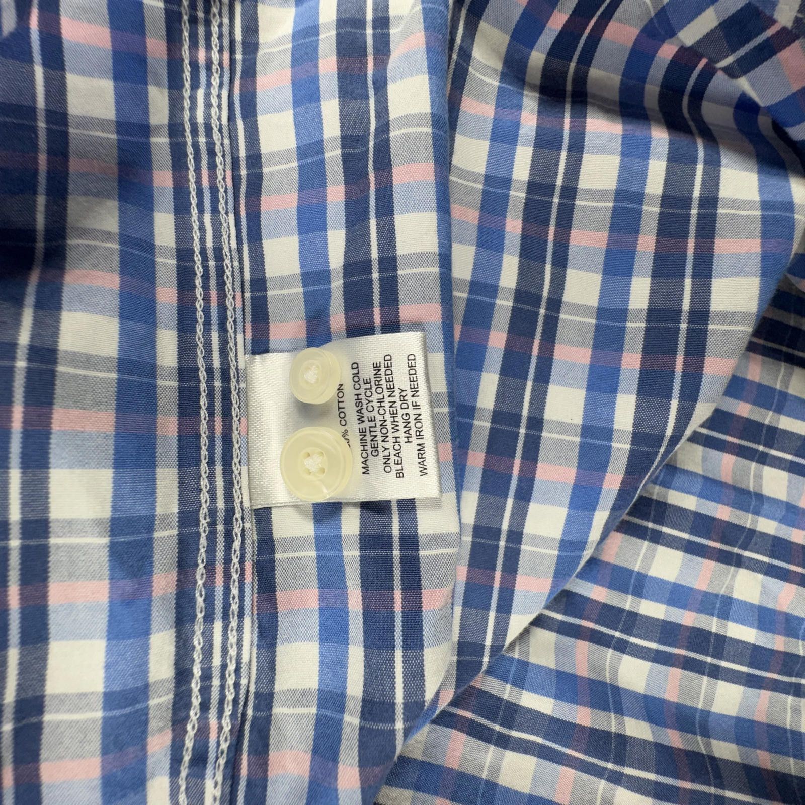 UNTUCKit UNTUCKit Button up Men's L Blue Pink 100% Cotton Size US L / EU 52-54 / 3 - 7 Thumbnail
