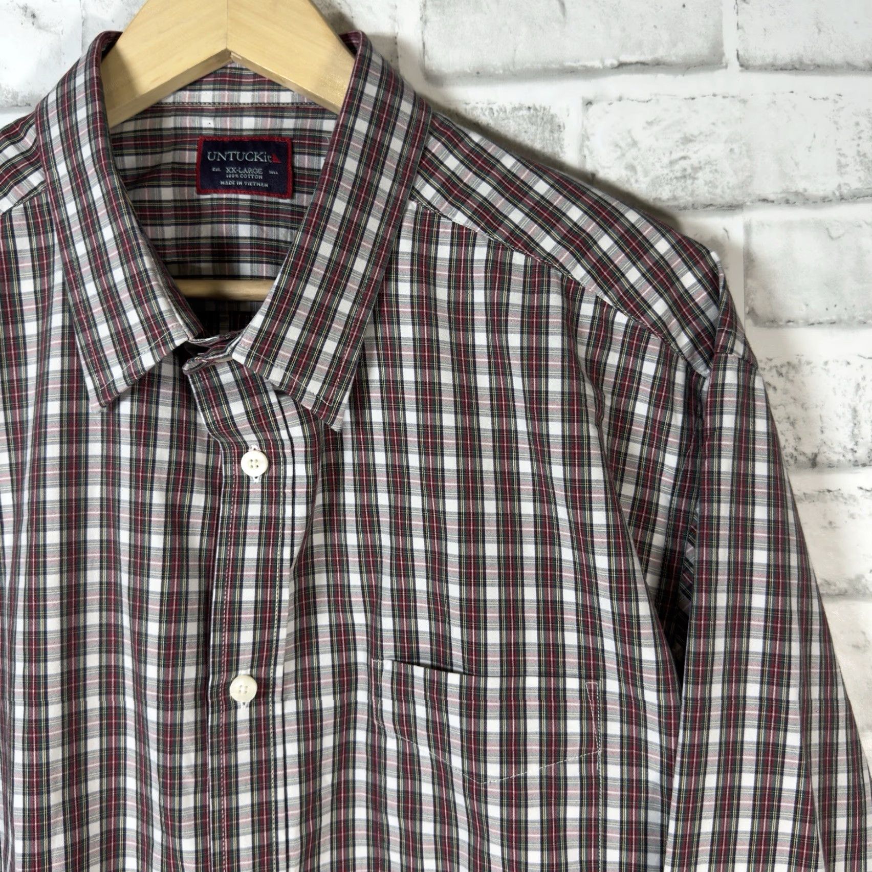 UNTUCKit UNTUCKit Plaid Long Sleeve Button-Down Shirt Mens XXL Cotton Multicolor Size US XXL / EU 58 / 5 - 2 Thumbnail