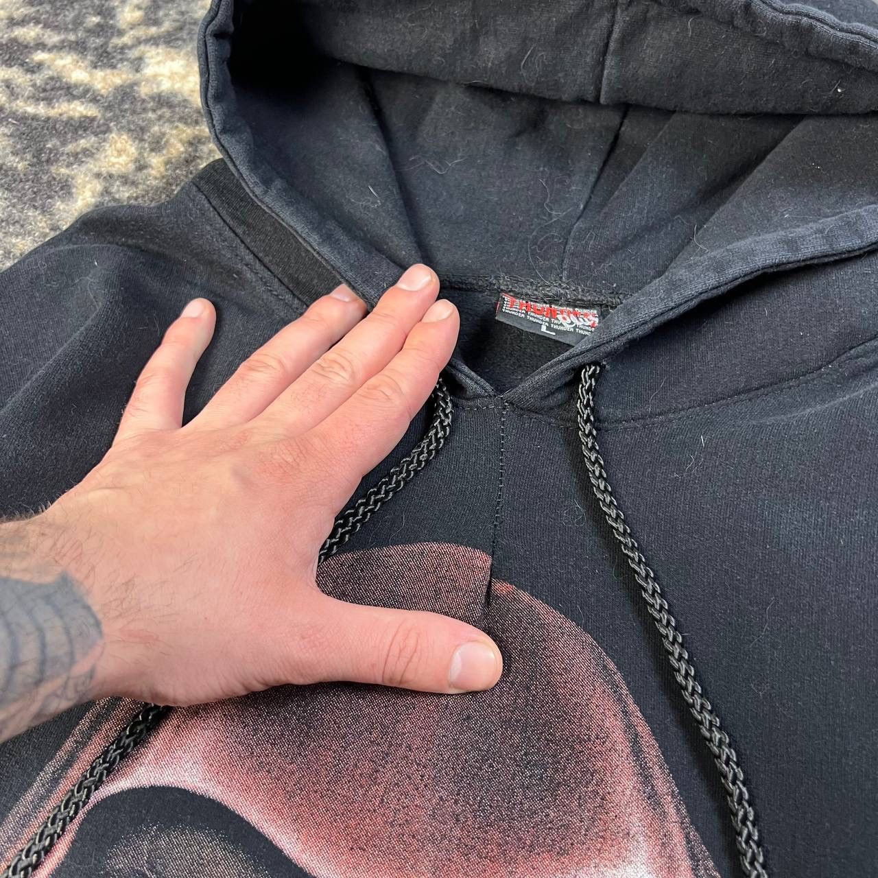 Vintage Skeleton Vintage Y2K Big Logo Two-Sides Logo Hoodie Size US L / EU 52-54 / 3 - 5 Thumbnail