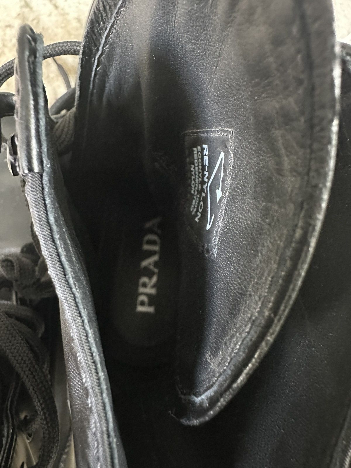 Prada Prada Black Men's Re-Nylon & Leather Zip Pocket Combat Boots Size US 8 / EU 41 - 5 Thumbnail