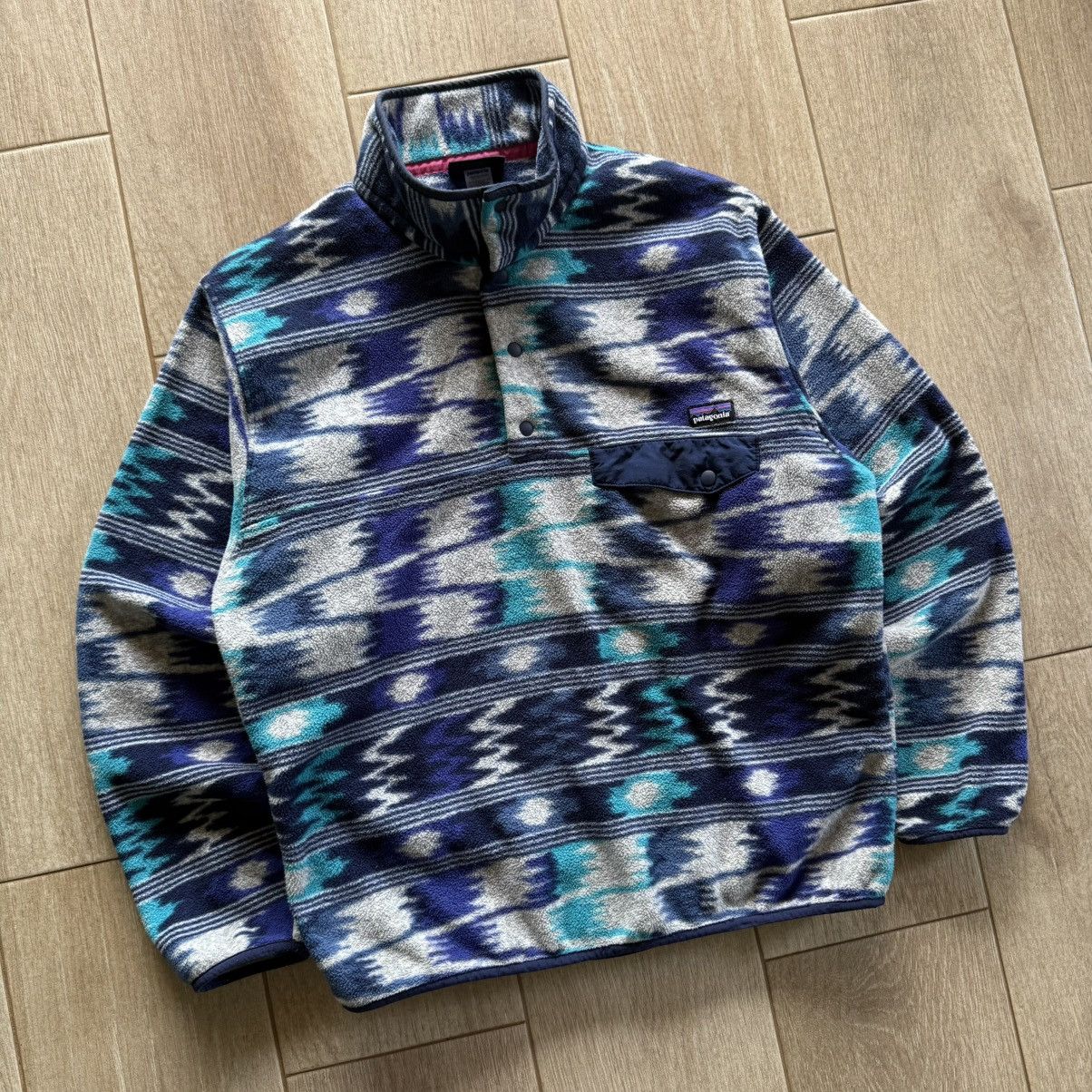Patagonia Patagonia Blue tribal Pattern Snap-T Sweater Size US M / EU 48-50 / 2 - 2 Thumbnail