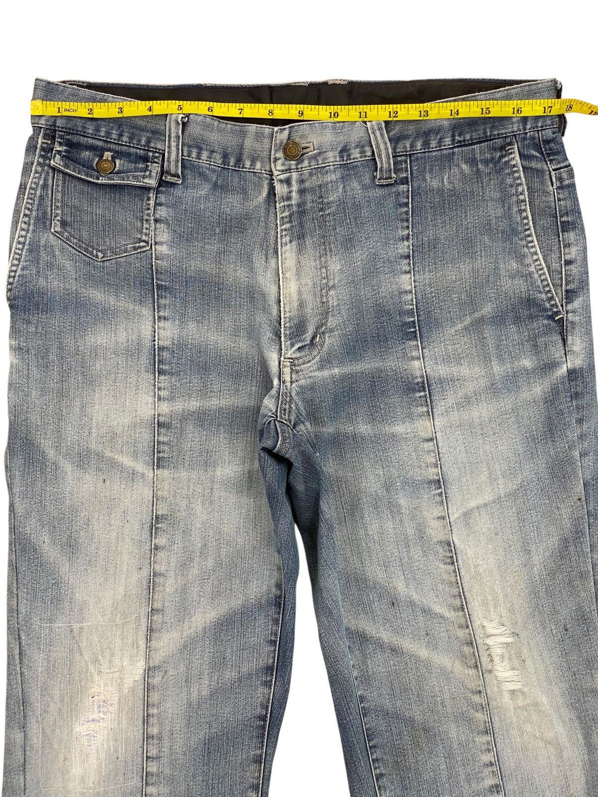 If Six Was Nine Vintage Japanese Blue House 3 Quaters Faded Jeans Style Size US 35 - 10 Thumbnail