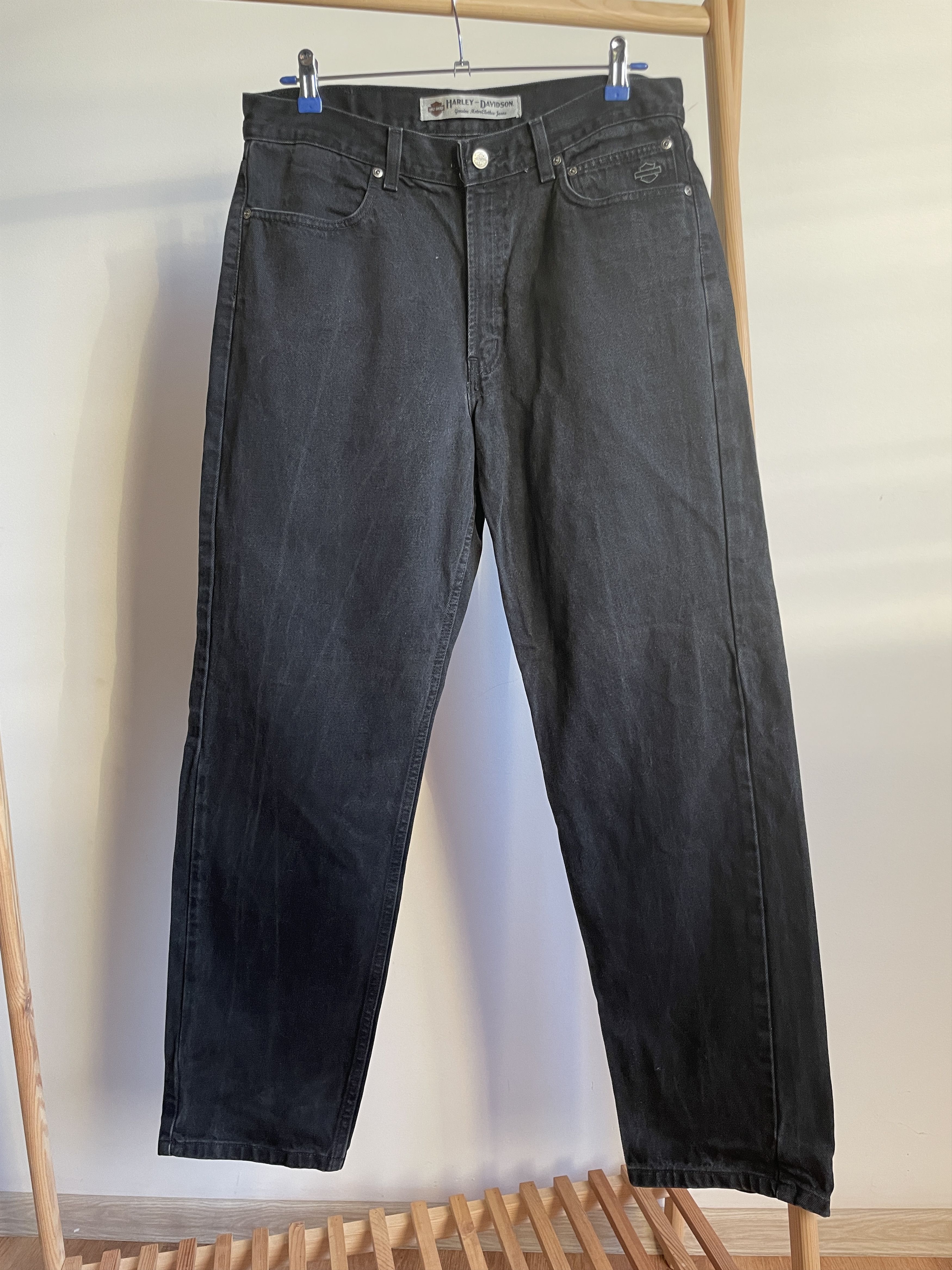 Harley Davidson Harley Davidson Vintage Relaxed Leg Washed Black Denim Size US 33 - 1 Thumbnail