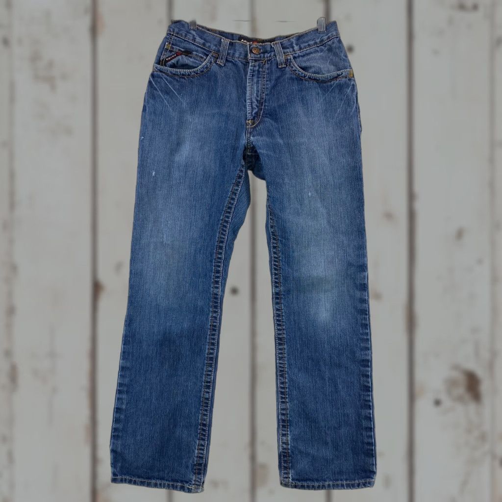 Ariat Ariat Jeans FR M4 31x34 Low Rise Boot Denim Blue 2112 CAT 2 Flame Resistant 5-Pocket Mens M4 Jeans Size US 31 - 1 Thumbnail