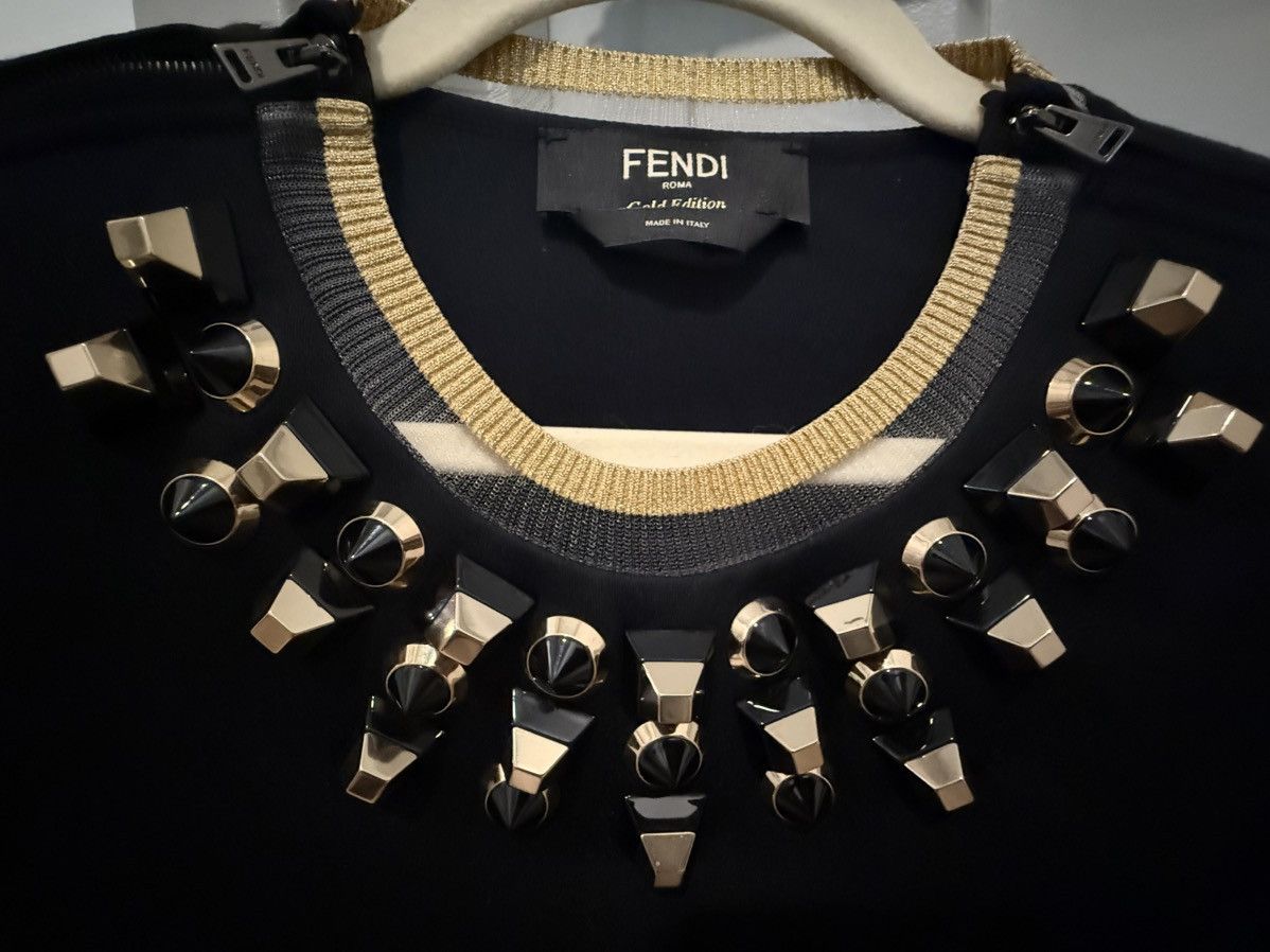 Fendi Fendi “Gold Edition” Embellished Studded Sweater Size M / US 6-8 / IT 42-44 - 3 Thumbnail