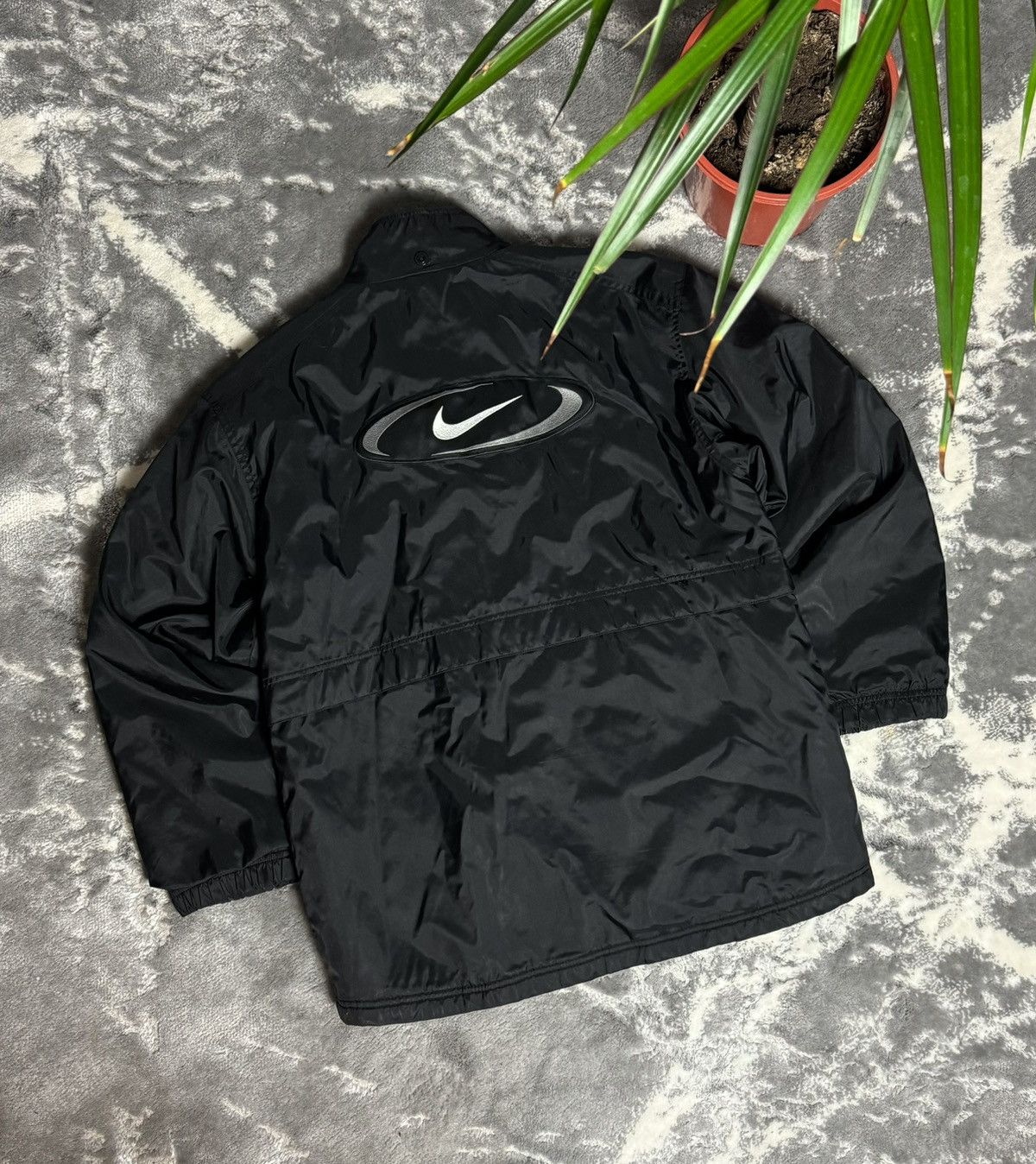 90s Nike Vintage Big Logo Swoosh Nylon Winter Jacket