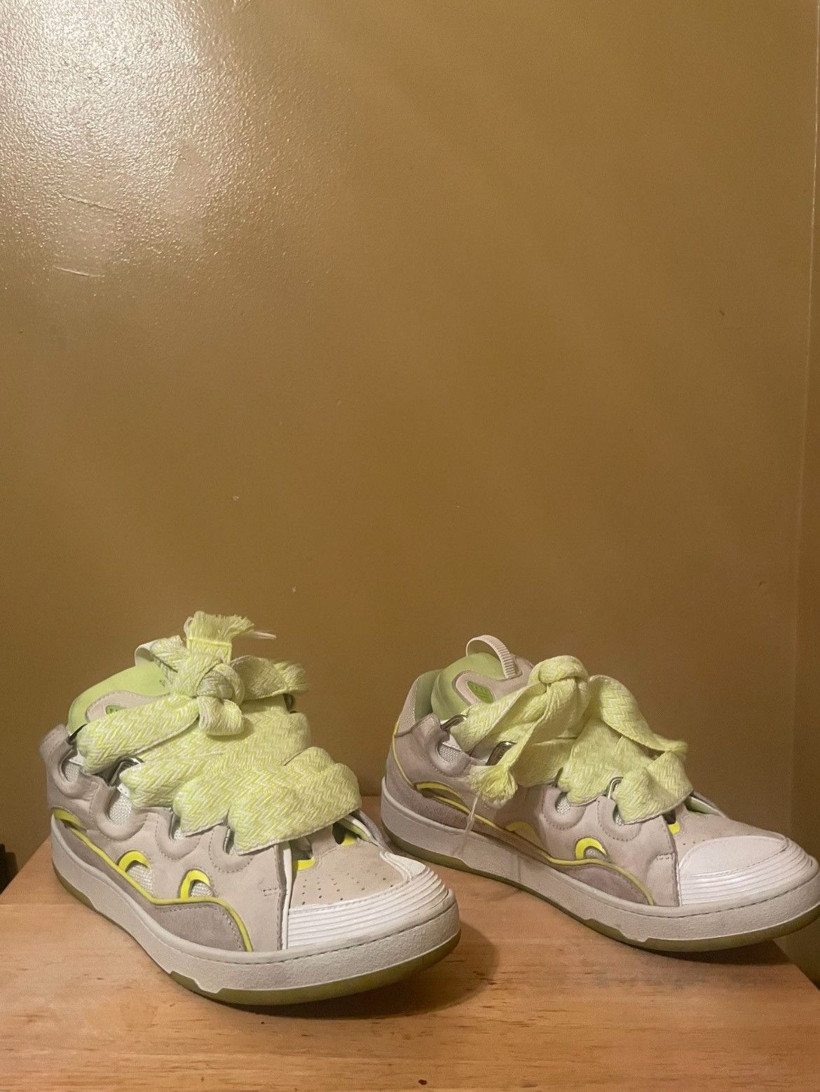 Lanvin lime green and white lanvin curbs | Grailed