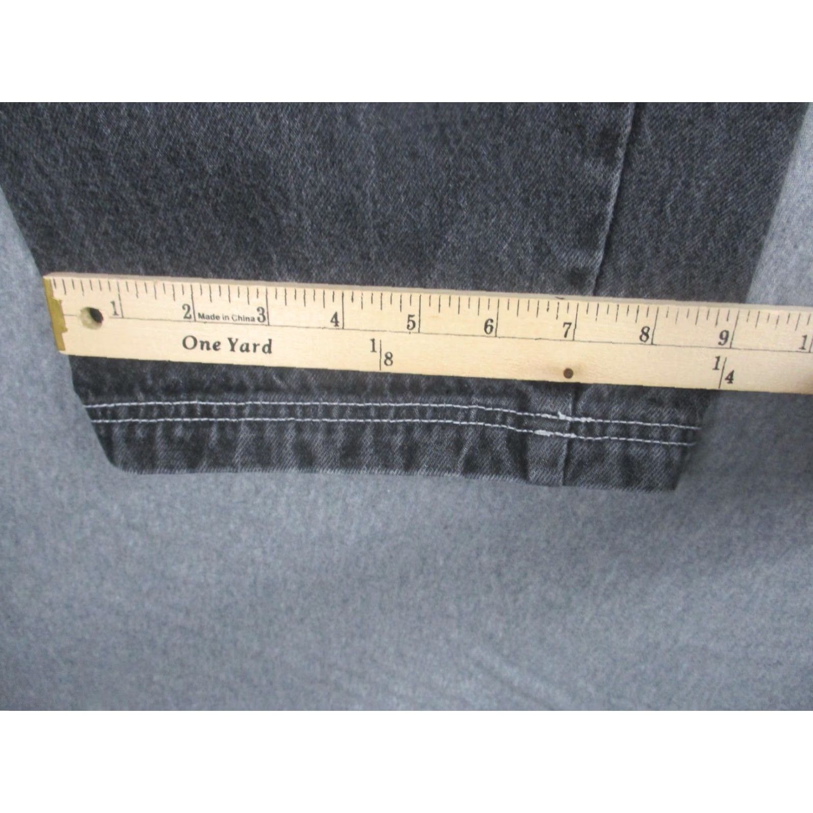 Denime Tuff Jeans Mens 34x34 Gray Carpenter Cargo Straight Leg 5 Pocket Denim Workwear Size US 34 / EU 50 - 6 Thumbnail