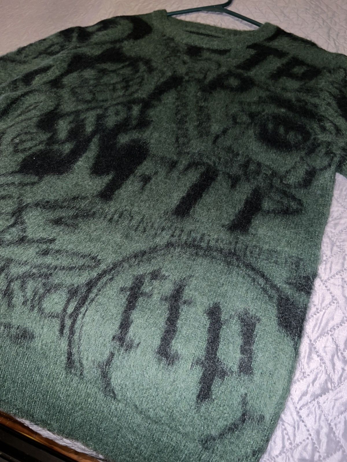 Fuck The Population FTP Archive Mohair sweater - Green Size US M / EU 48-50 / 2 - 3 Thumbnail