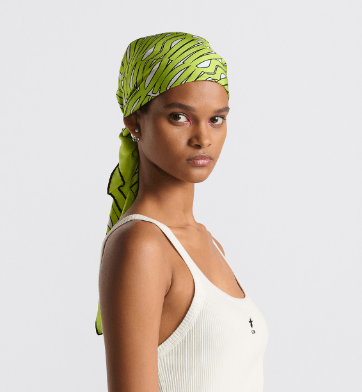 Dior × Travis Scott o1w1db10625 Size : OS / Dior Square Scarf in White/Green Size ONE SIZE - 5 Thumbnail
