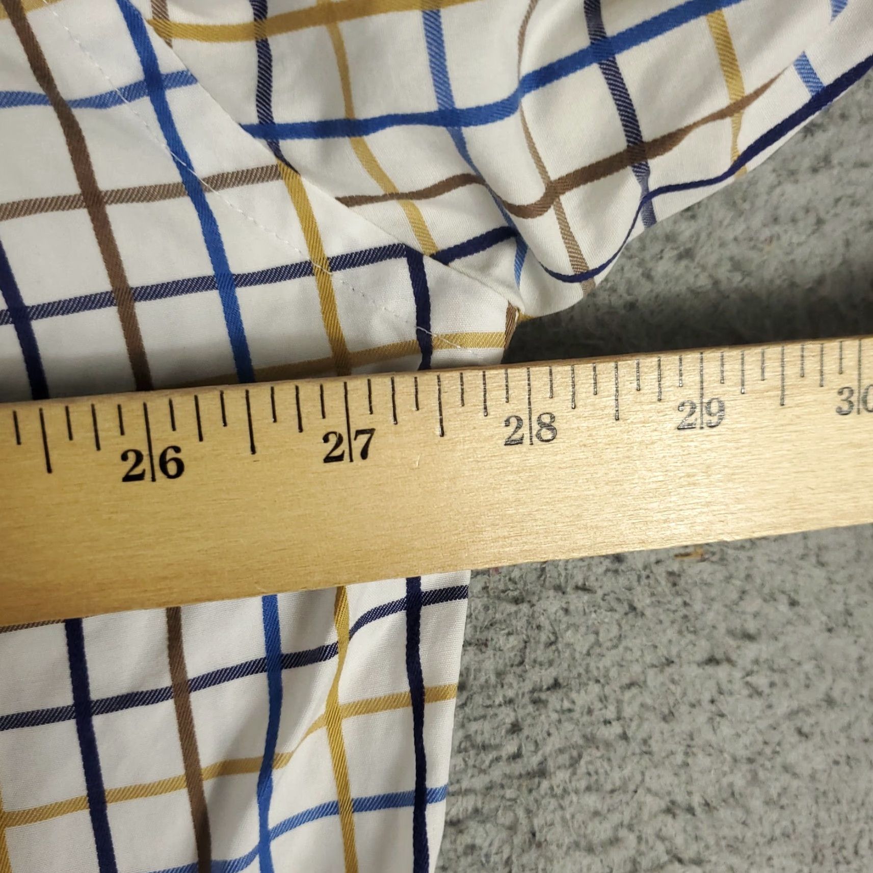 Faconnable Façonnable Button-Up Shirt Mens 2XL Blue Check Casual Long Sleeve Size US XXL / EU 58 / 5 - 6 Thumbnail
