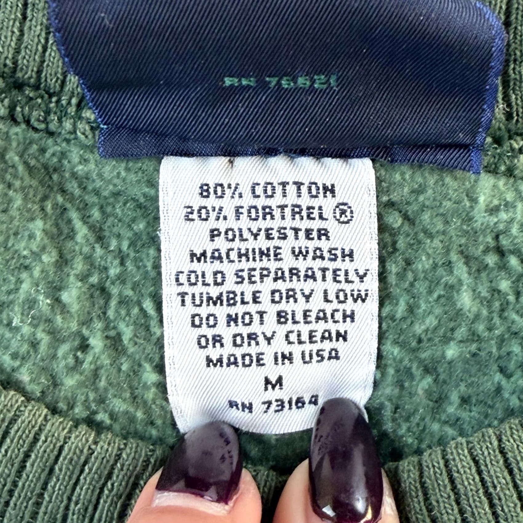 Vintage VINTAGE Campus Outpost Sweatshirt Mens Medium Green Fleece USA Heavy Weight Size US M / EU 48-50 / 2 - 3 Thumbnail