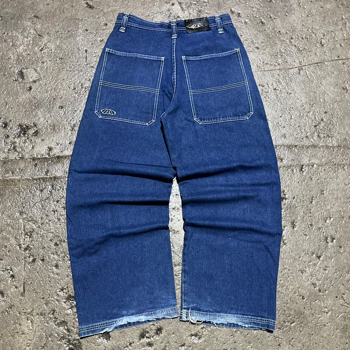 Pre-owned Jnco X Southpole Crazy Vintage Y2k Macgear Baggy Jeans Jnco Wide Leg Skater In Blue