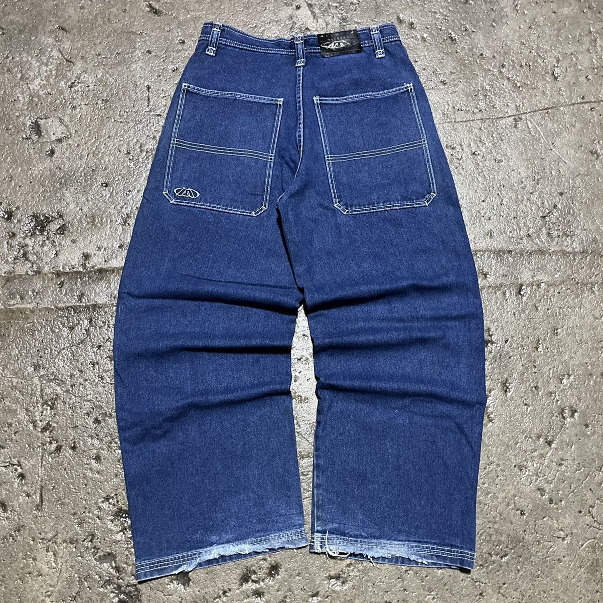image of Crazy Vintage Y2K Macgear Baggy Jeans Jnco Wide Leg Skater in Blue, Men's (Size 33)